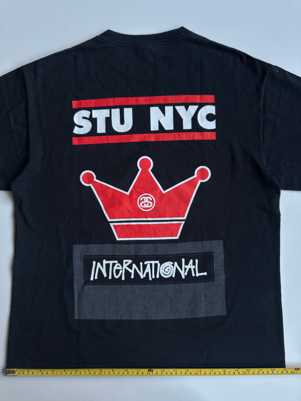 Vintage Stussy STU NYC Crown International Tee Black
