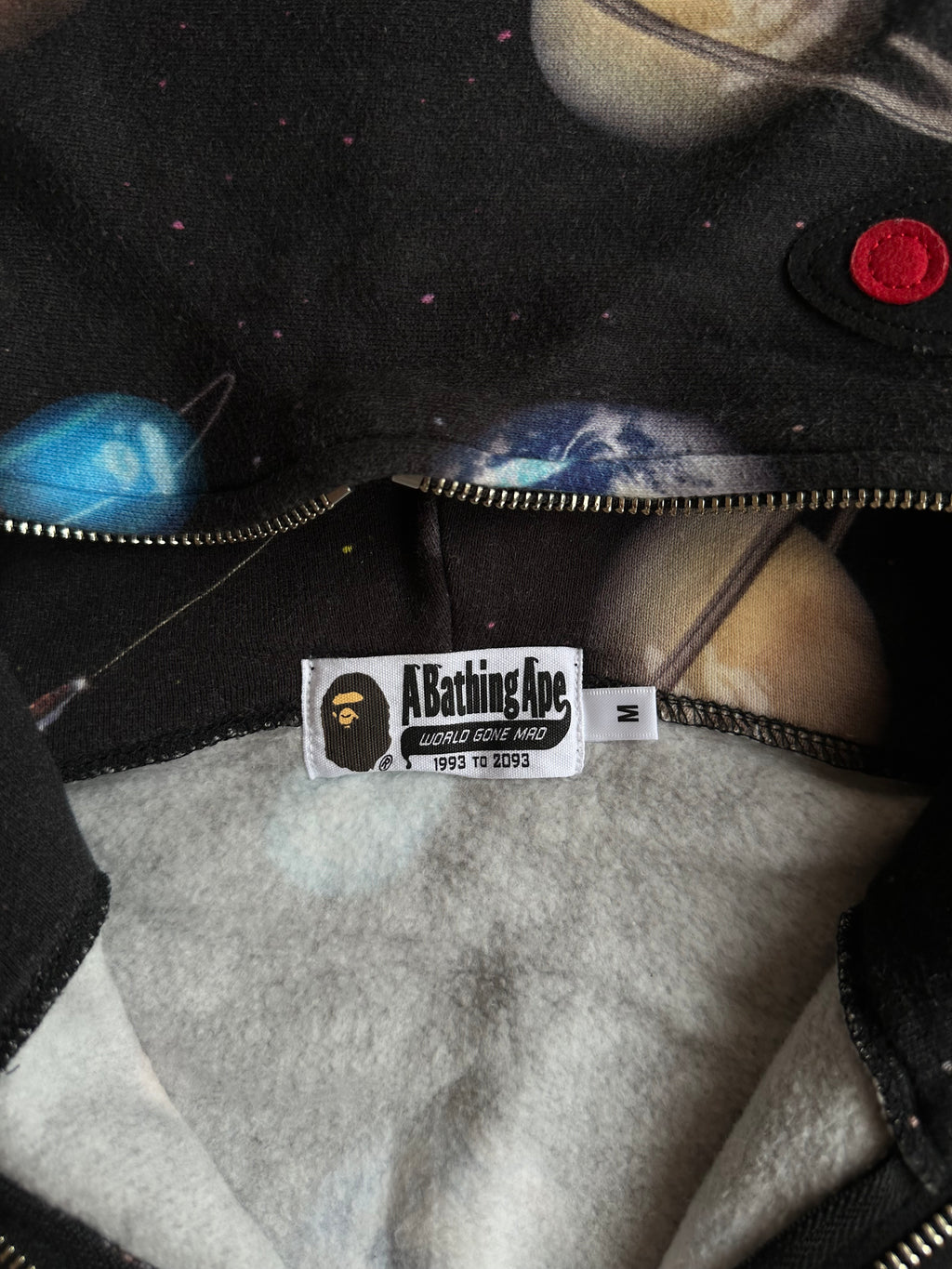 Bape Galaxy Shark Full Zip Hoodie - Size M