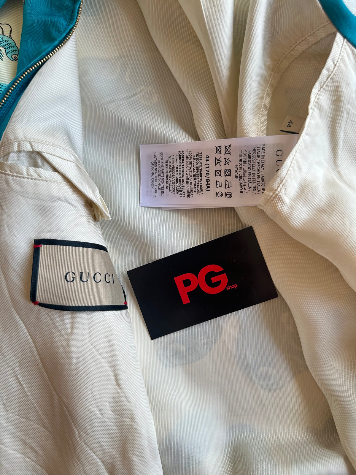 Gucci x Freya Hartas Silk Bomber Jacket