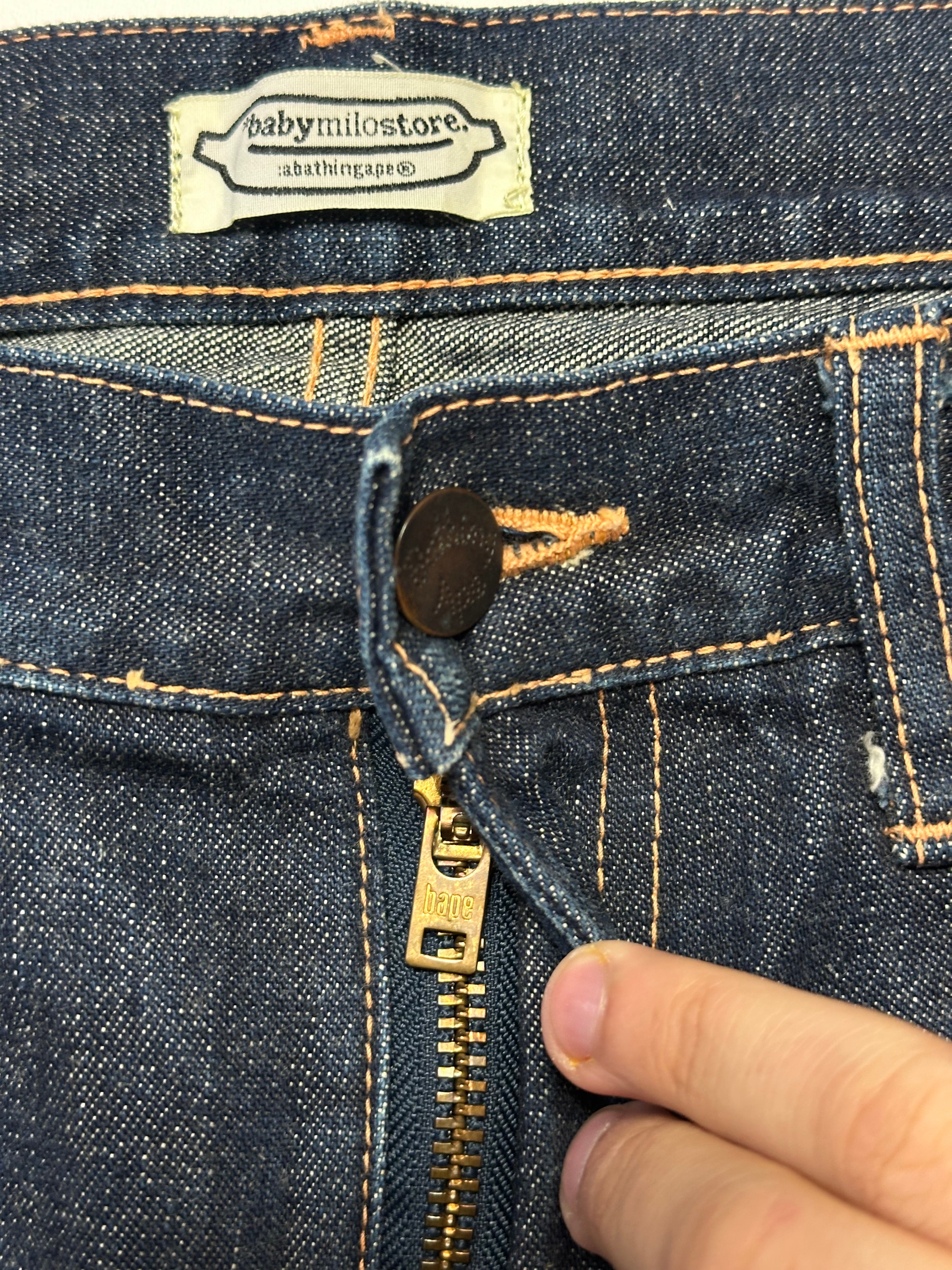 Vintage 00’ Bape Sad Face Baggy Jeans