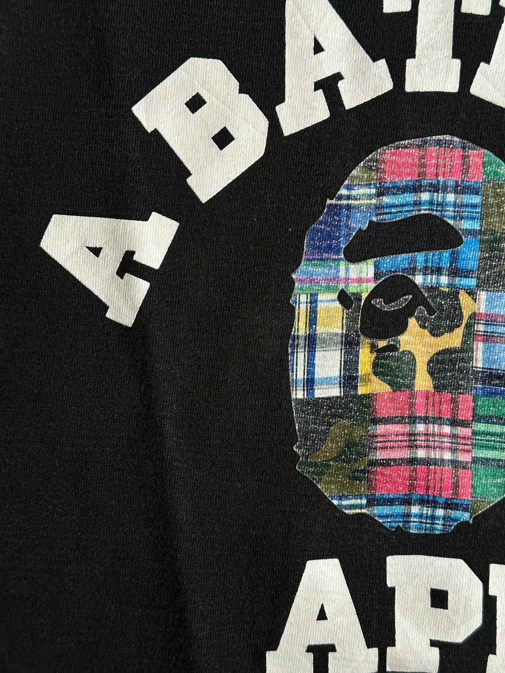 BAPE Patchwork College Tee Black – SS20 – Size L