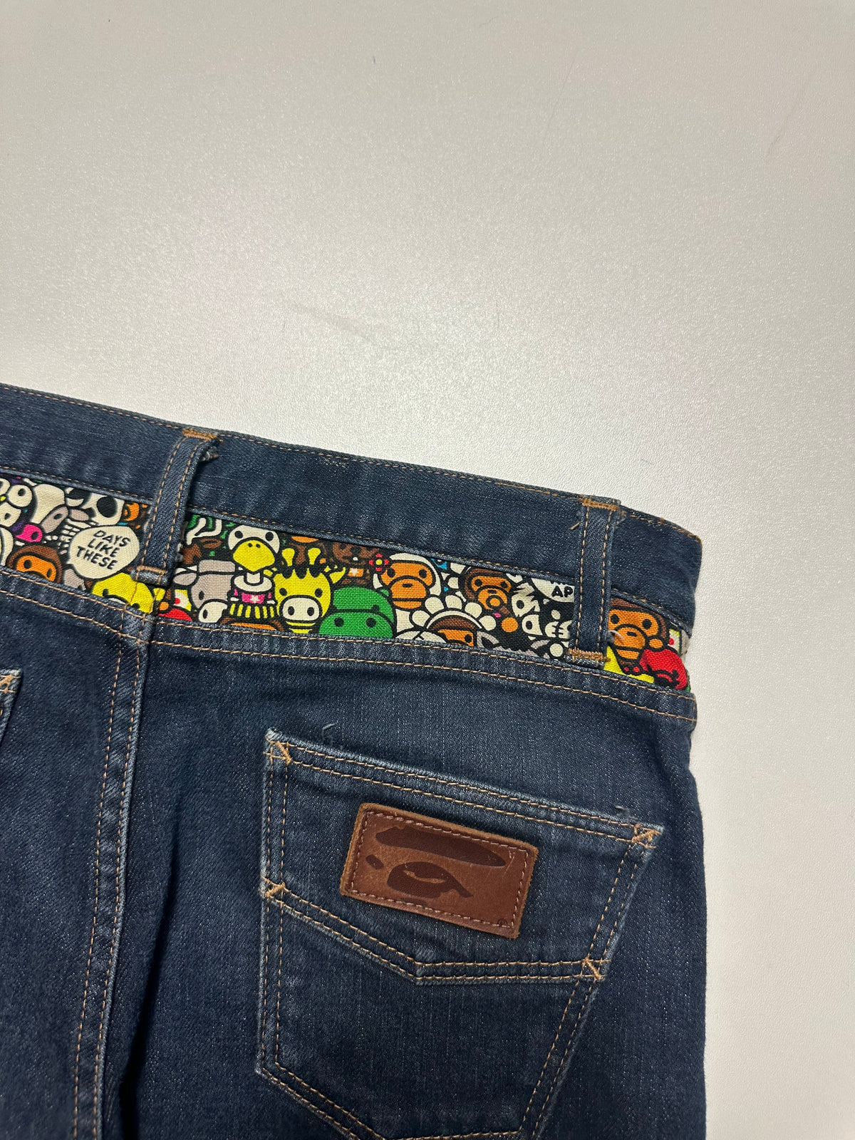 Vintage Bape Baby Milo Sad Face Jeans