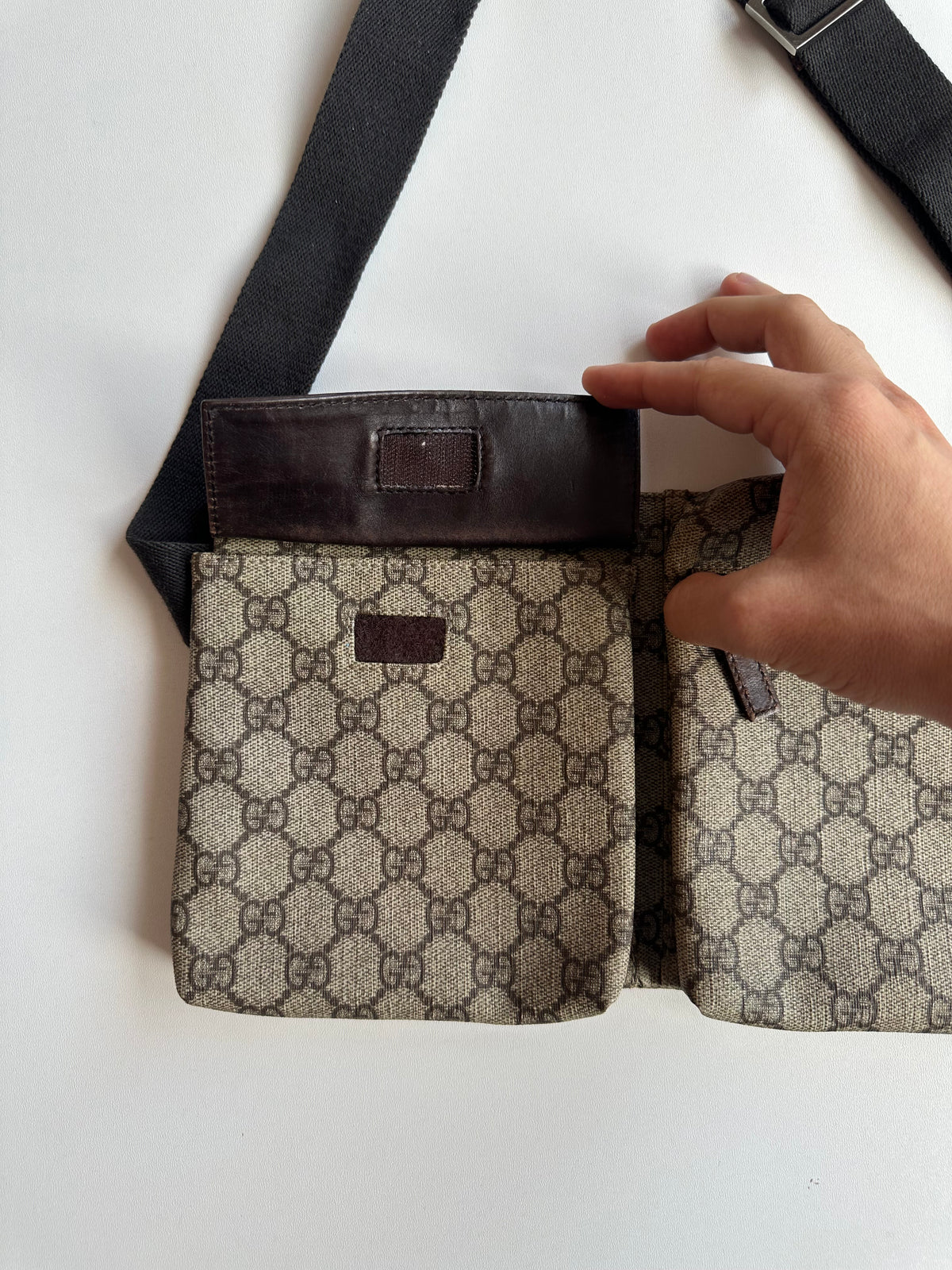 Gucci Vintage GG Monogram Belt Bag – Beige / Brown