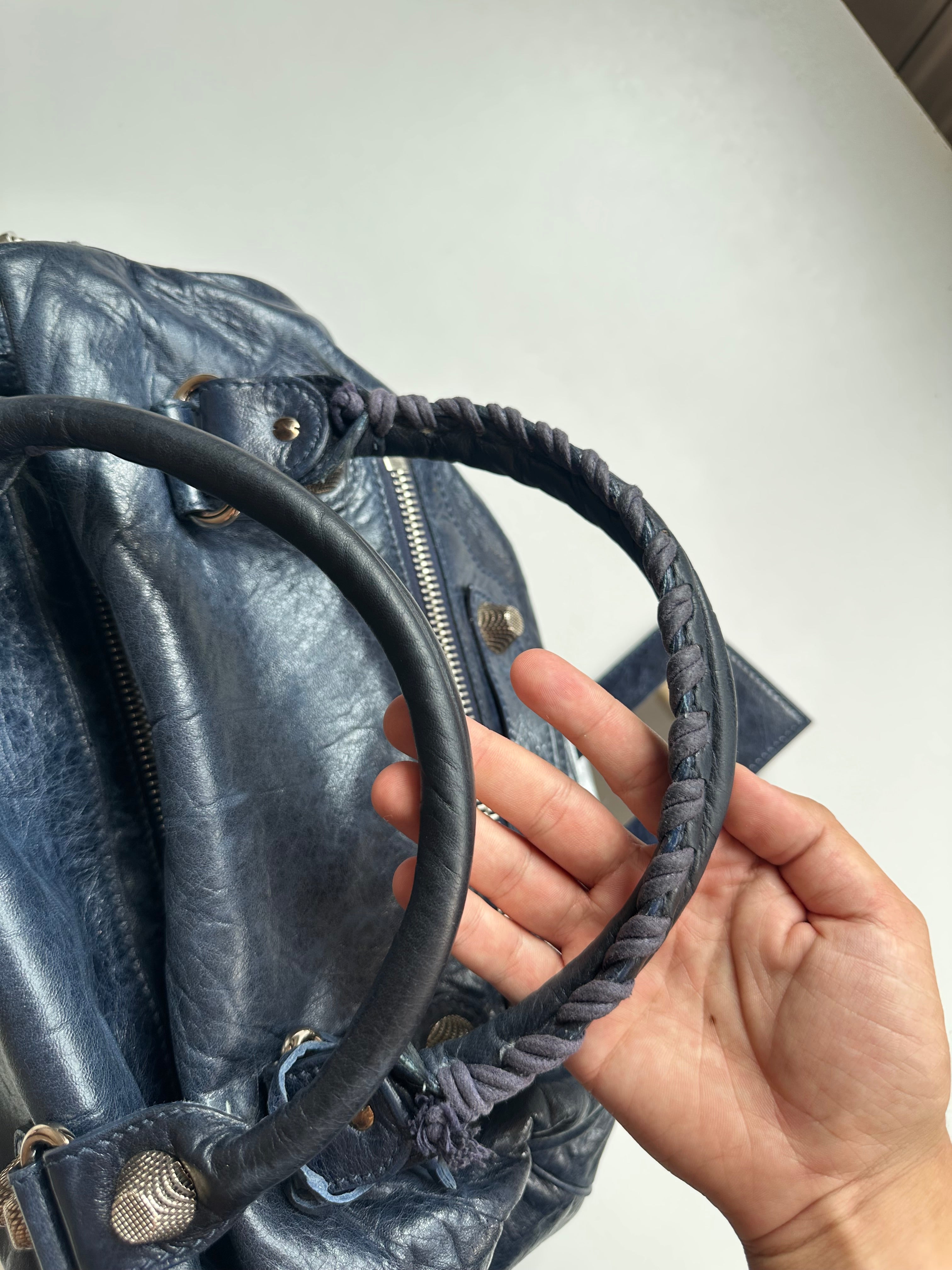 Vintage Balenciaga Midday Giant Bleu Mineral City Bag