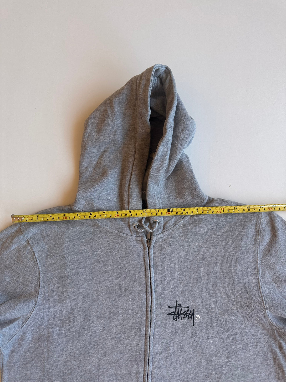 Stussy Basic Logo Zip Hoodie Ash Heather