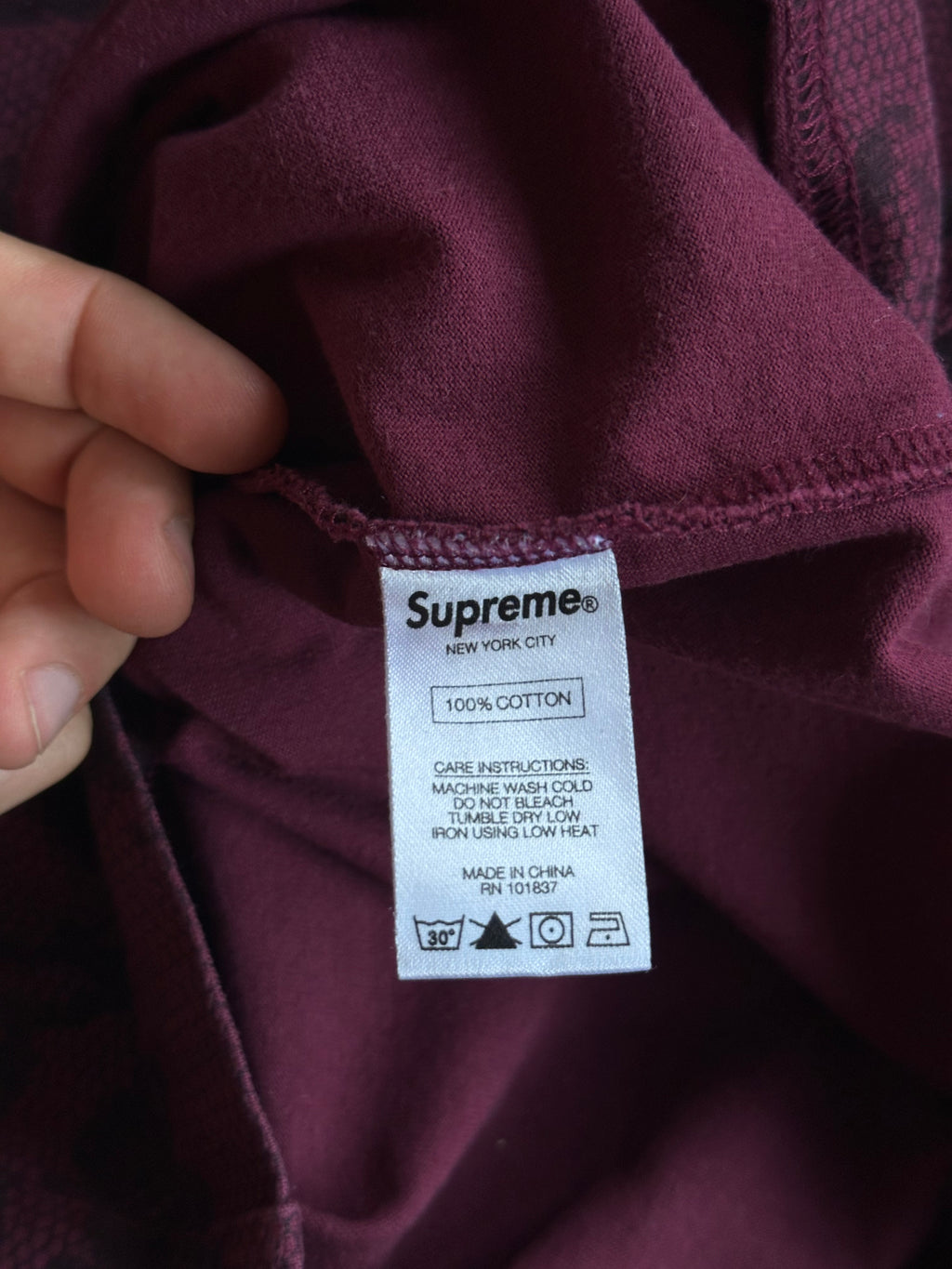 Supreme Lace L/S Top Burgundy / Black – SS17