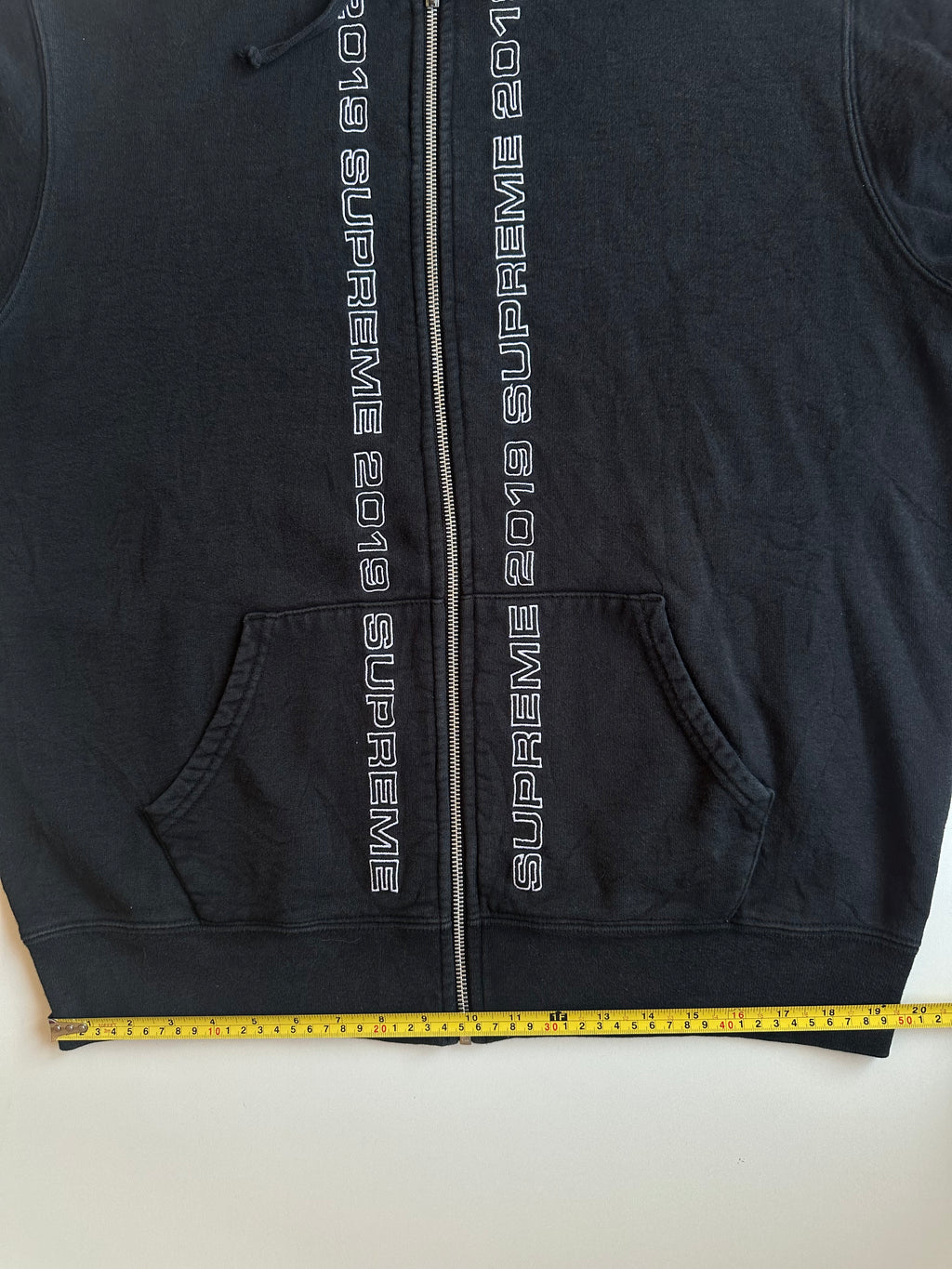 Supreme Topline Zip Up Sweatshirt Black – SS19