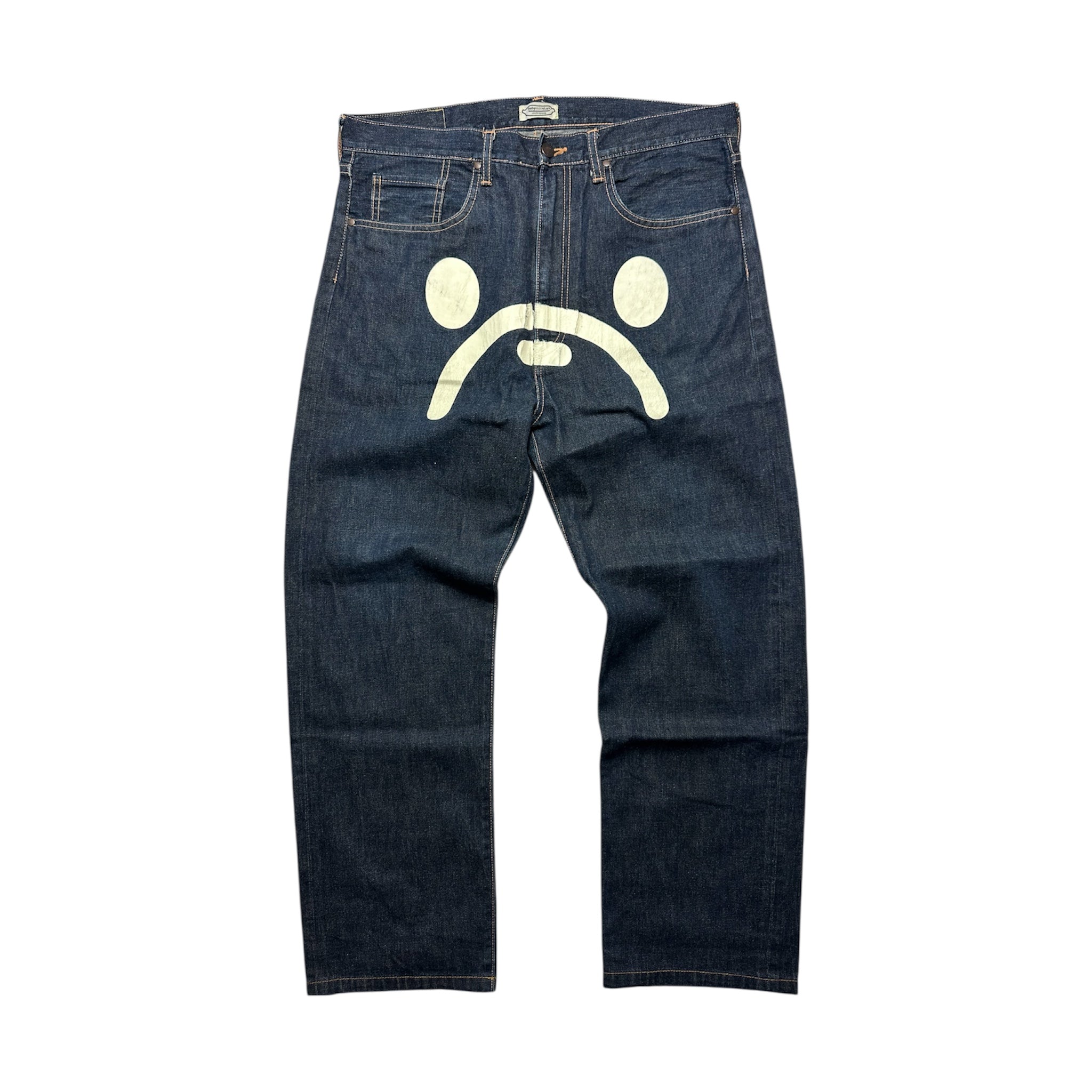 Vintage 00’ Bape Sad Face Baggy Jeans