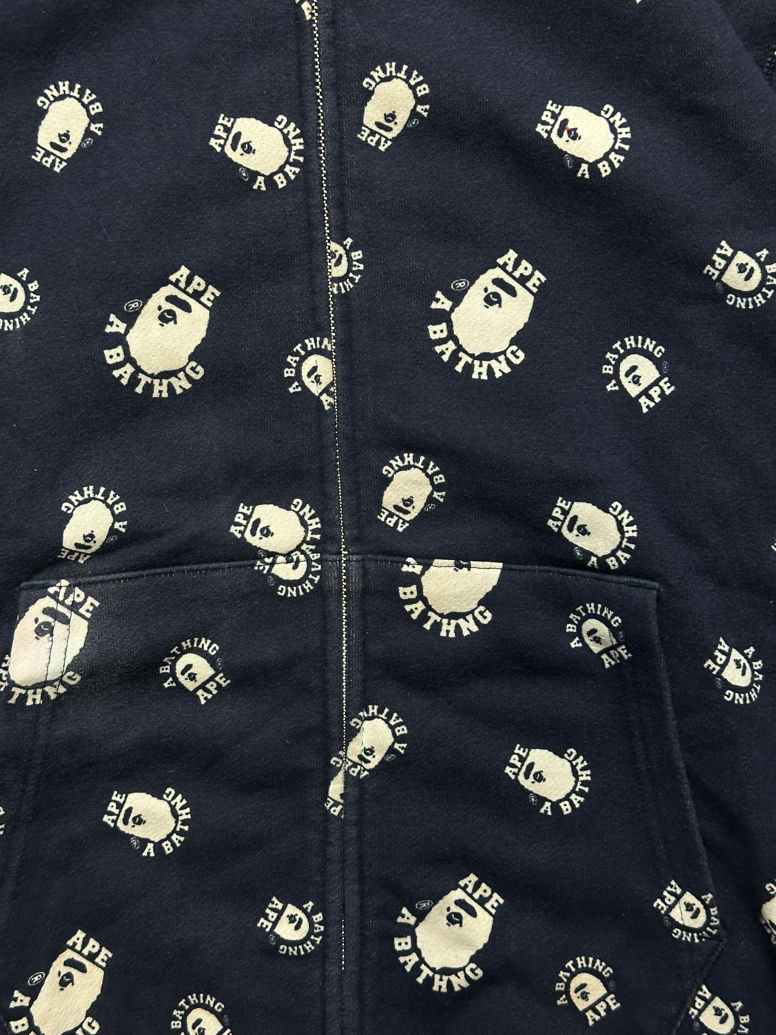 Vintage Bape AOP Zip Hoodie