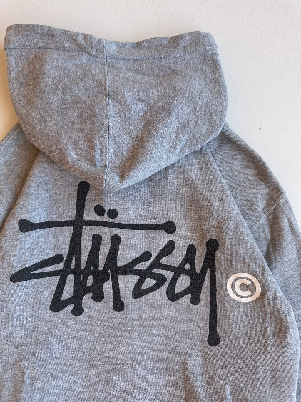 Stussy Basic Logo Zip Hoodie Ash Heather