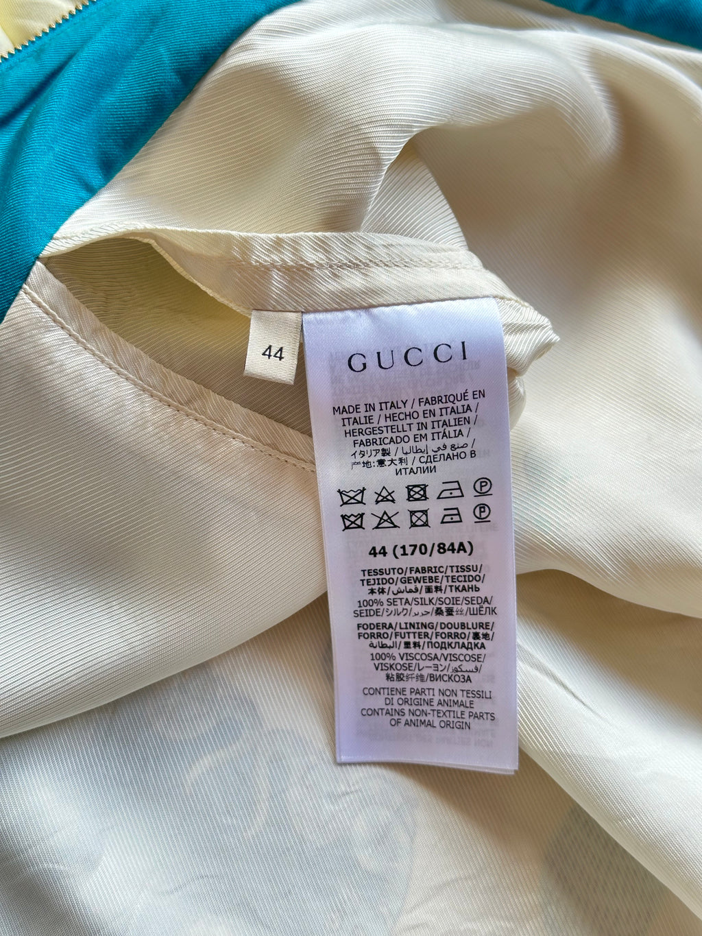 Gucci x Freya Hartas Silk Bomber Jacket
