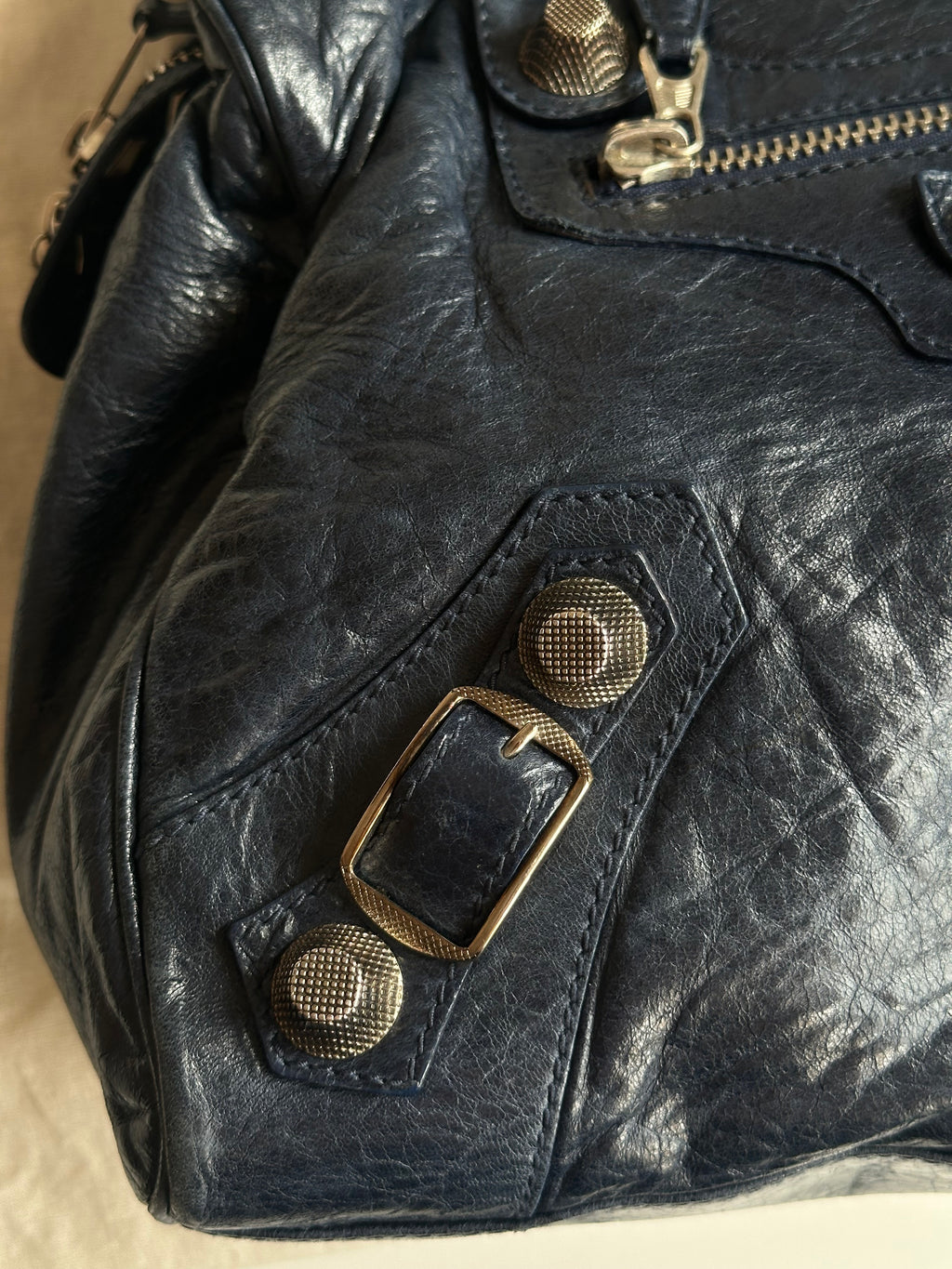 Vintage Balenciaga Midday Giant Bleu Mineral City Bag