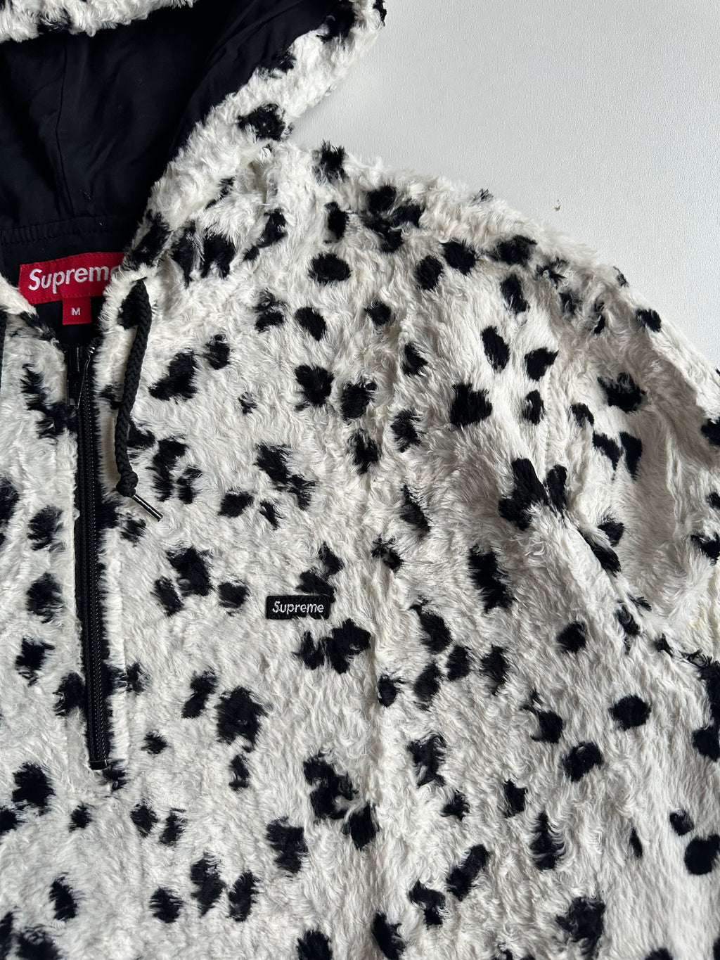 Supreme Fur Pullover Hoodie Dalmatian – SS14 - Size M