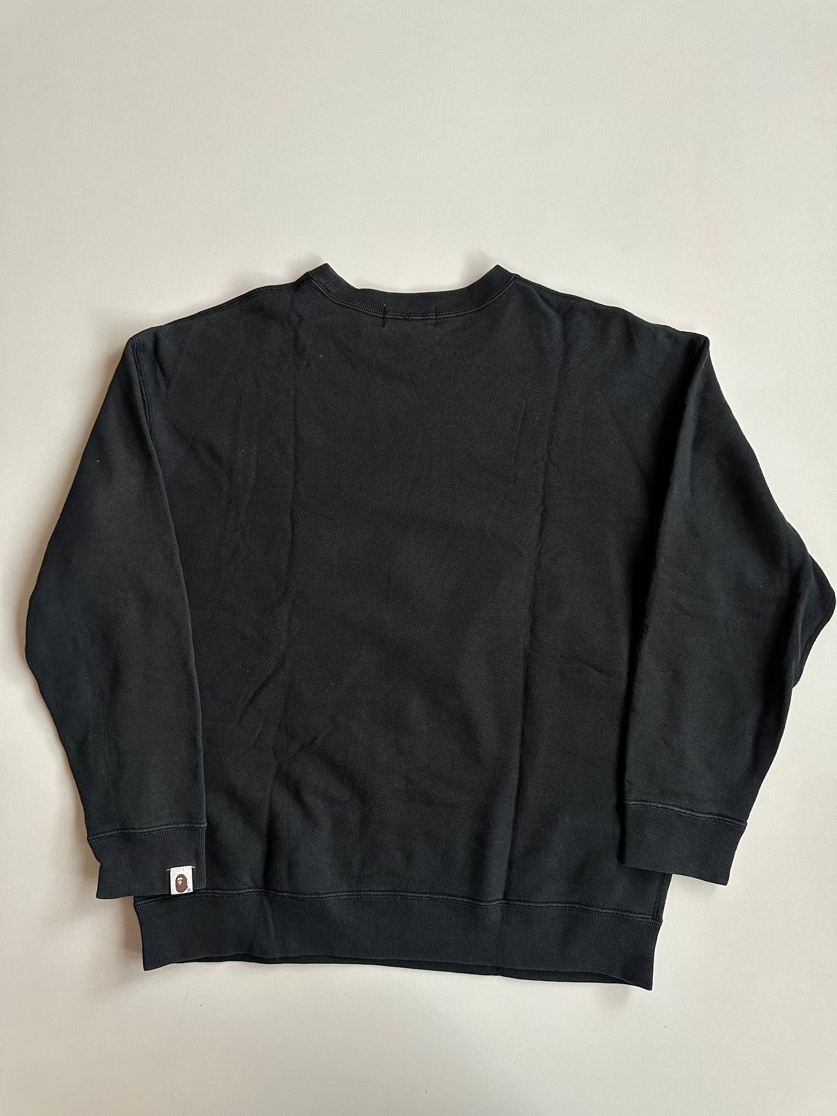 BAPE Pink Camo Big APE Logo Crewneck Sweatshirt Black - Size M