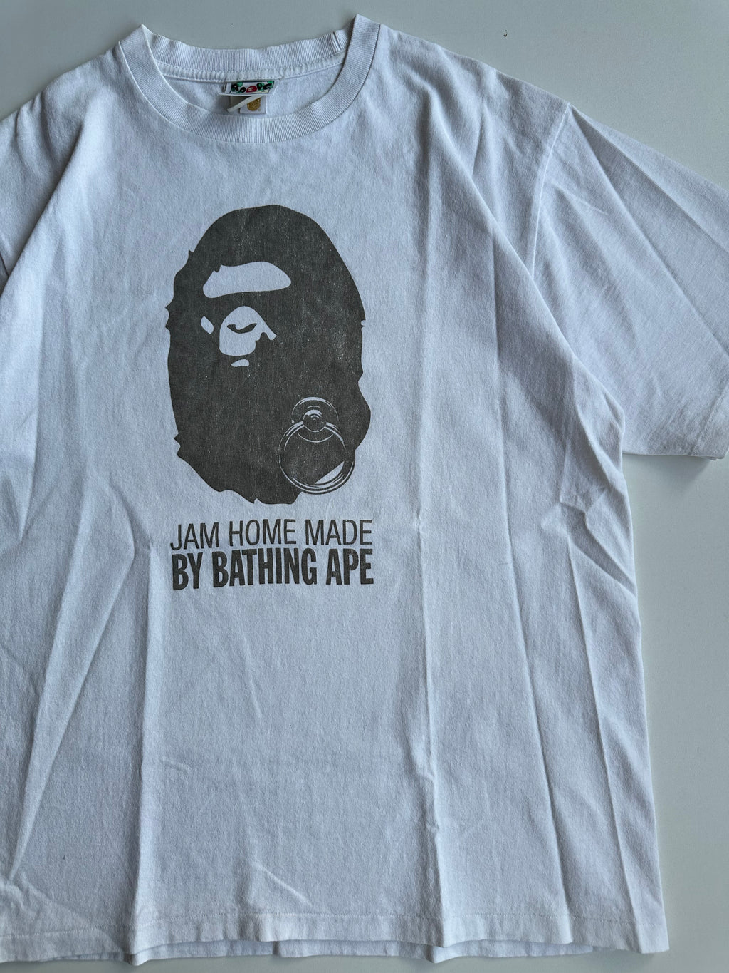 BAPE x JAM HOME MADE Ape Head T-Shirt White / Silver