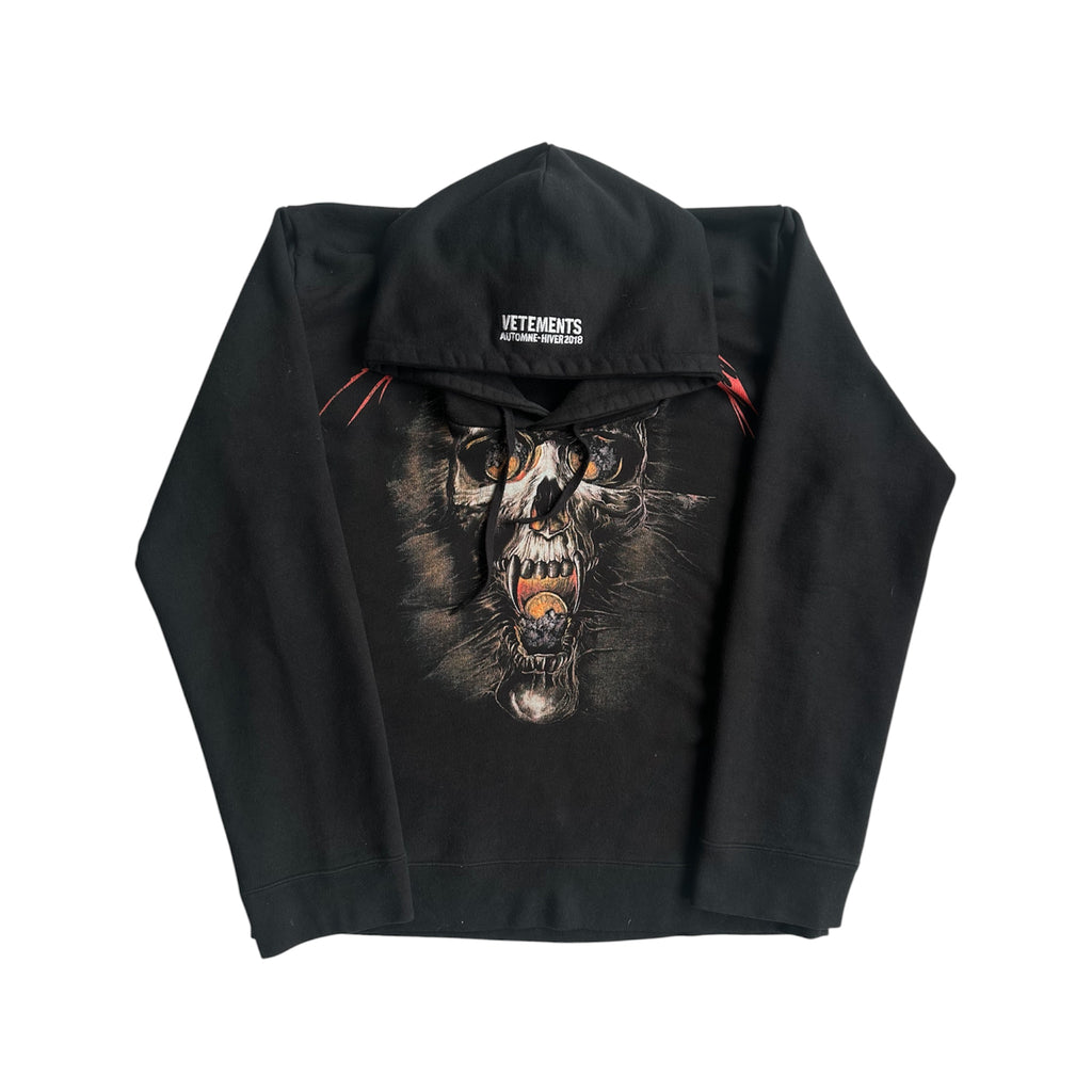 AW18 Vetements Misplaced Skull Hoodie