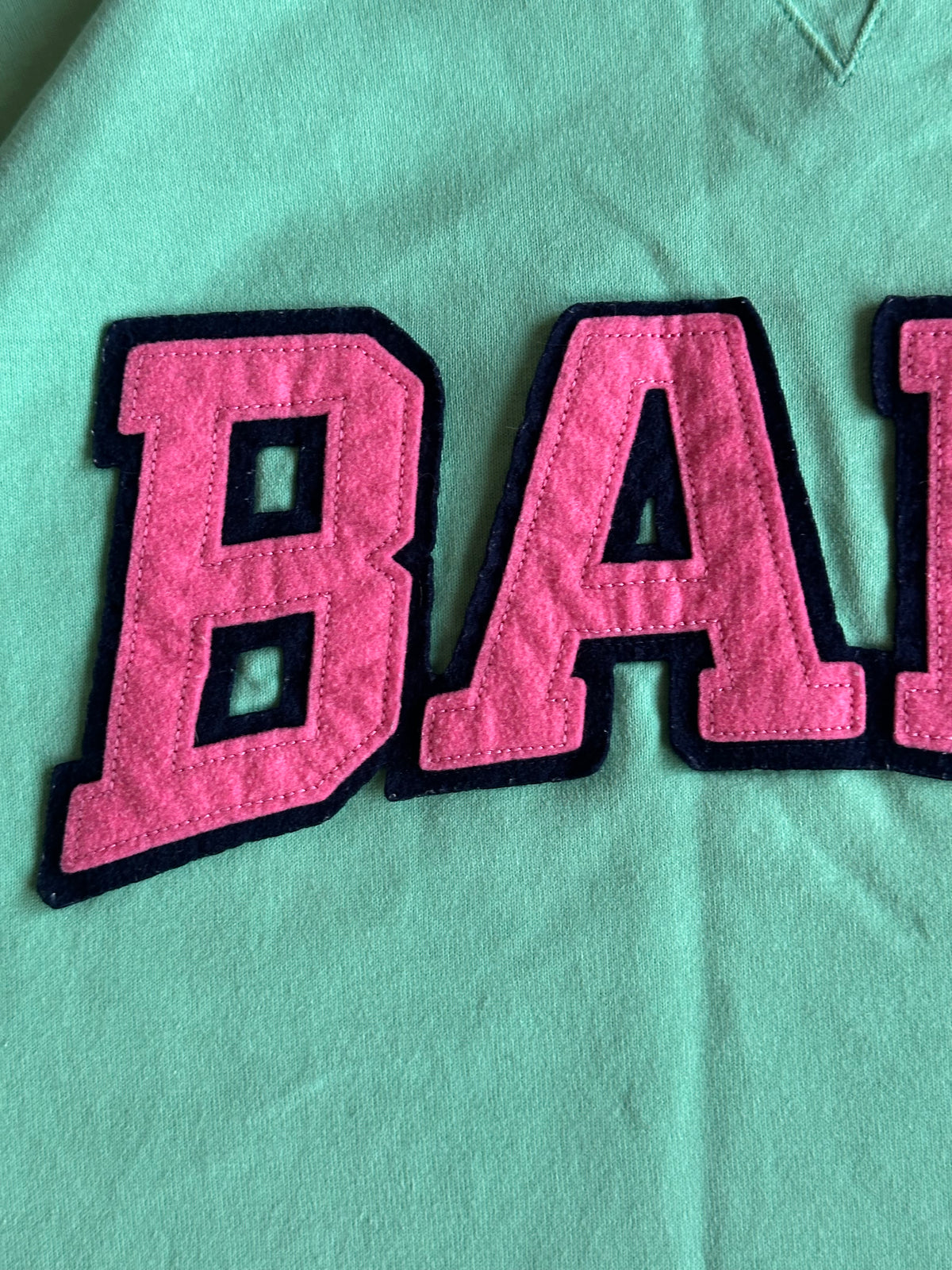 BAPE Varsity Logo Tee Mint Green / Pink