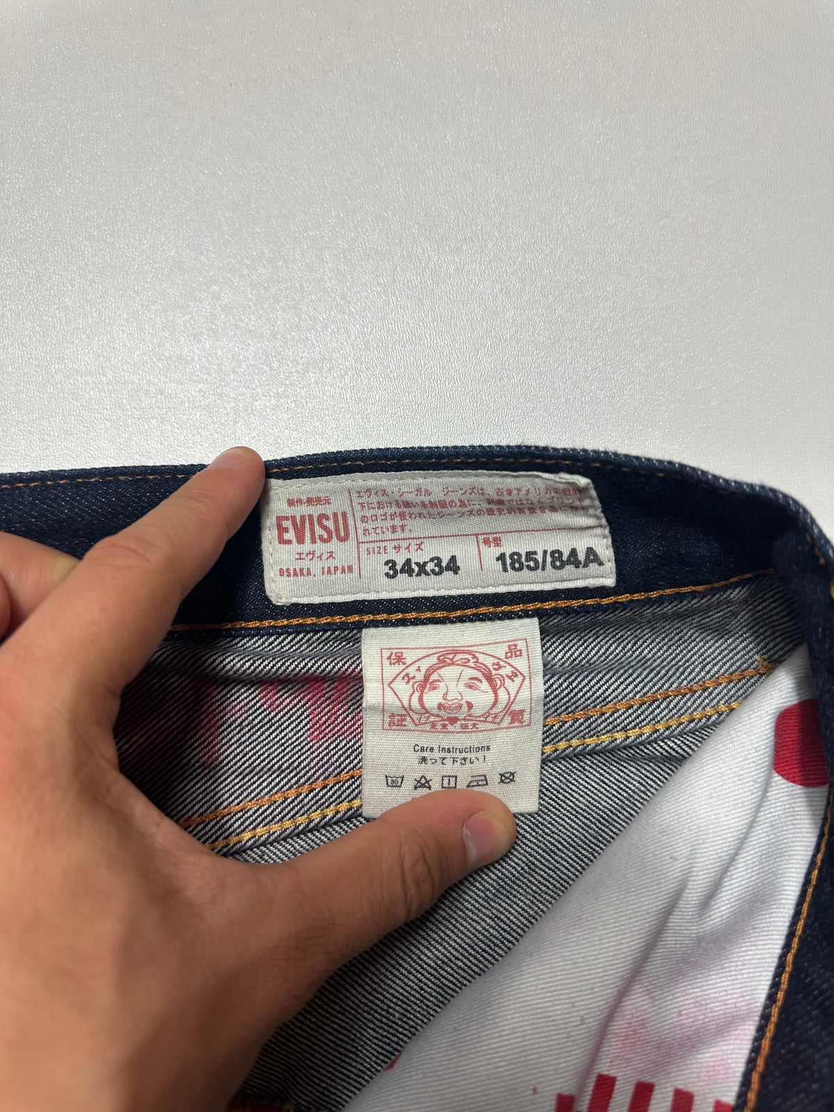 Vintage Evisu Embroidered Big Daicock Selvedge Jeans
