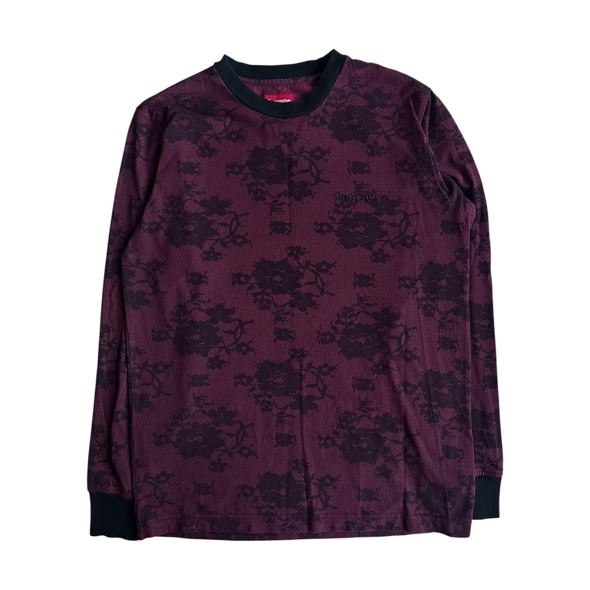 Supreme Lace L/S Top Burgundy / Black – SS17