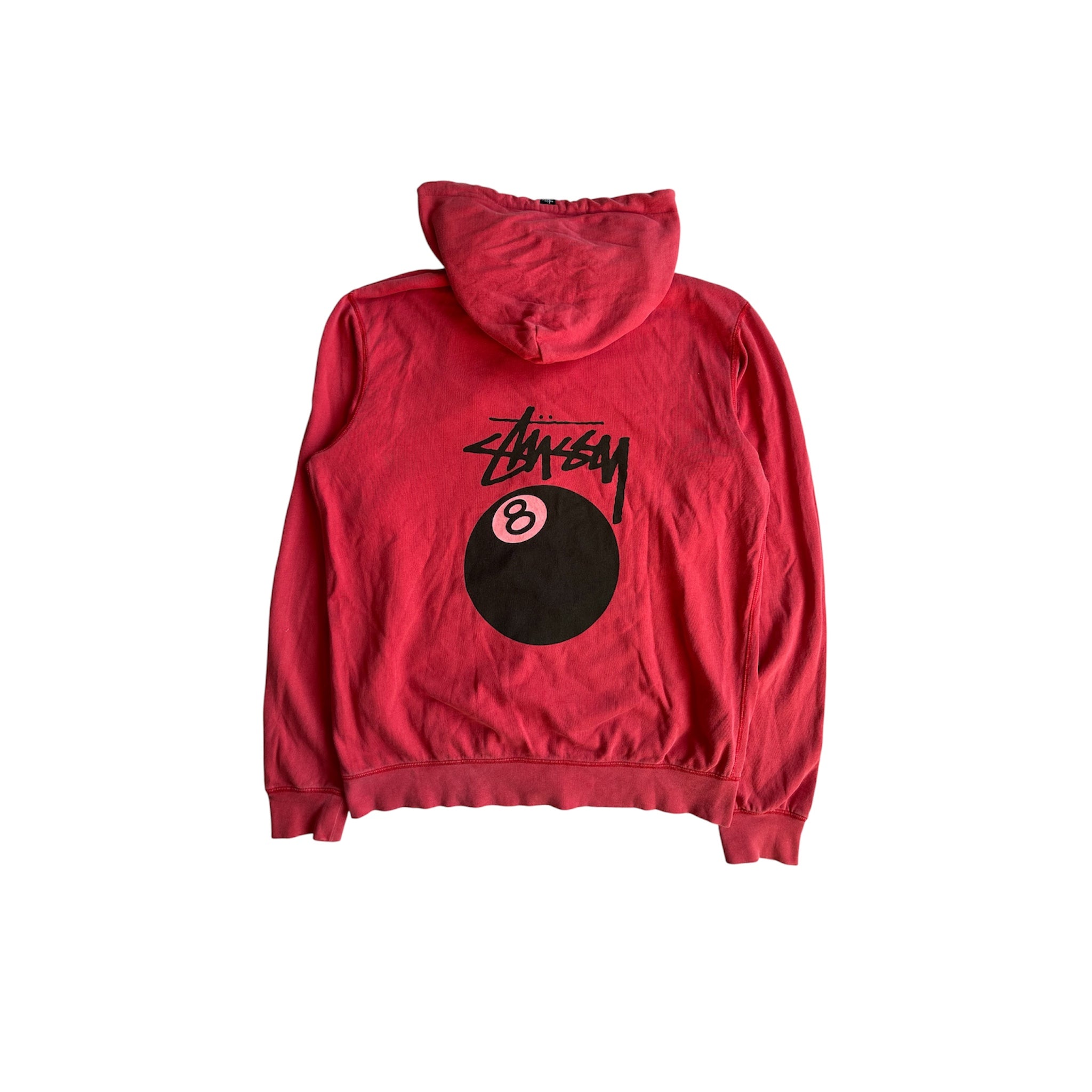 Vintage Stussy 8 Ball Logo Zip Hoodie