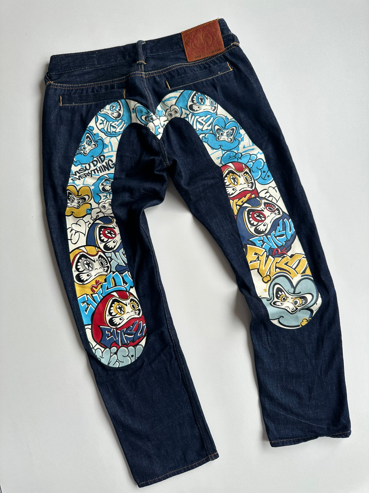 EVISU Graffiti Daruma Daicock Slim Fit Jeans #2010 Indigo – SS23 – W30 L34