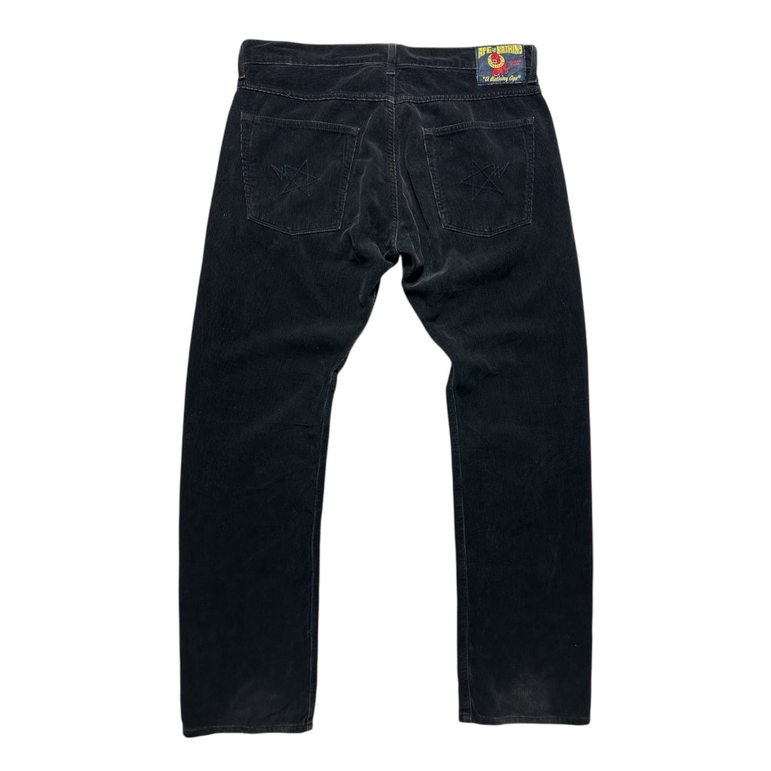 Pantaloni Bape din catifea reiată