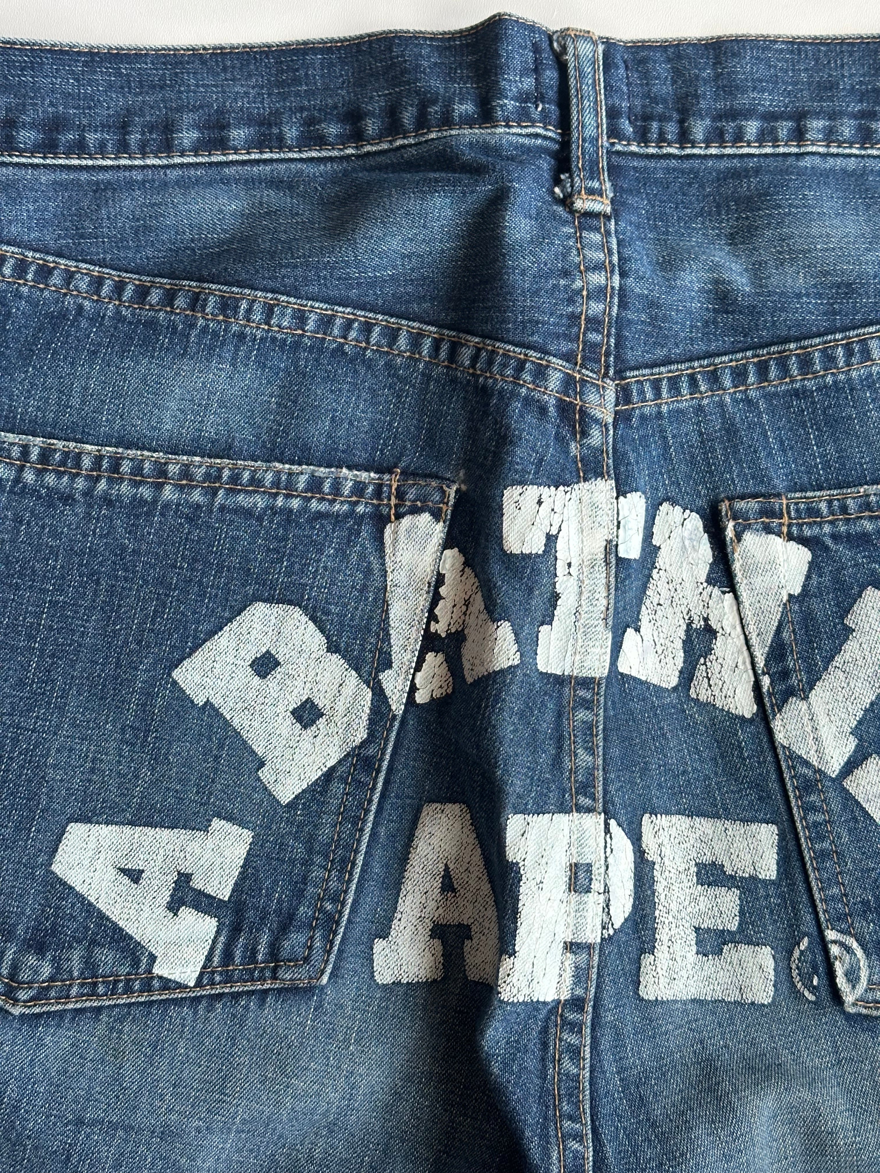 Vintage Bape Back Logo Jeans