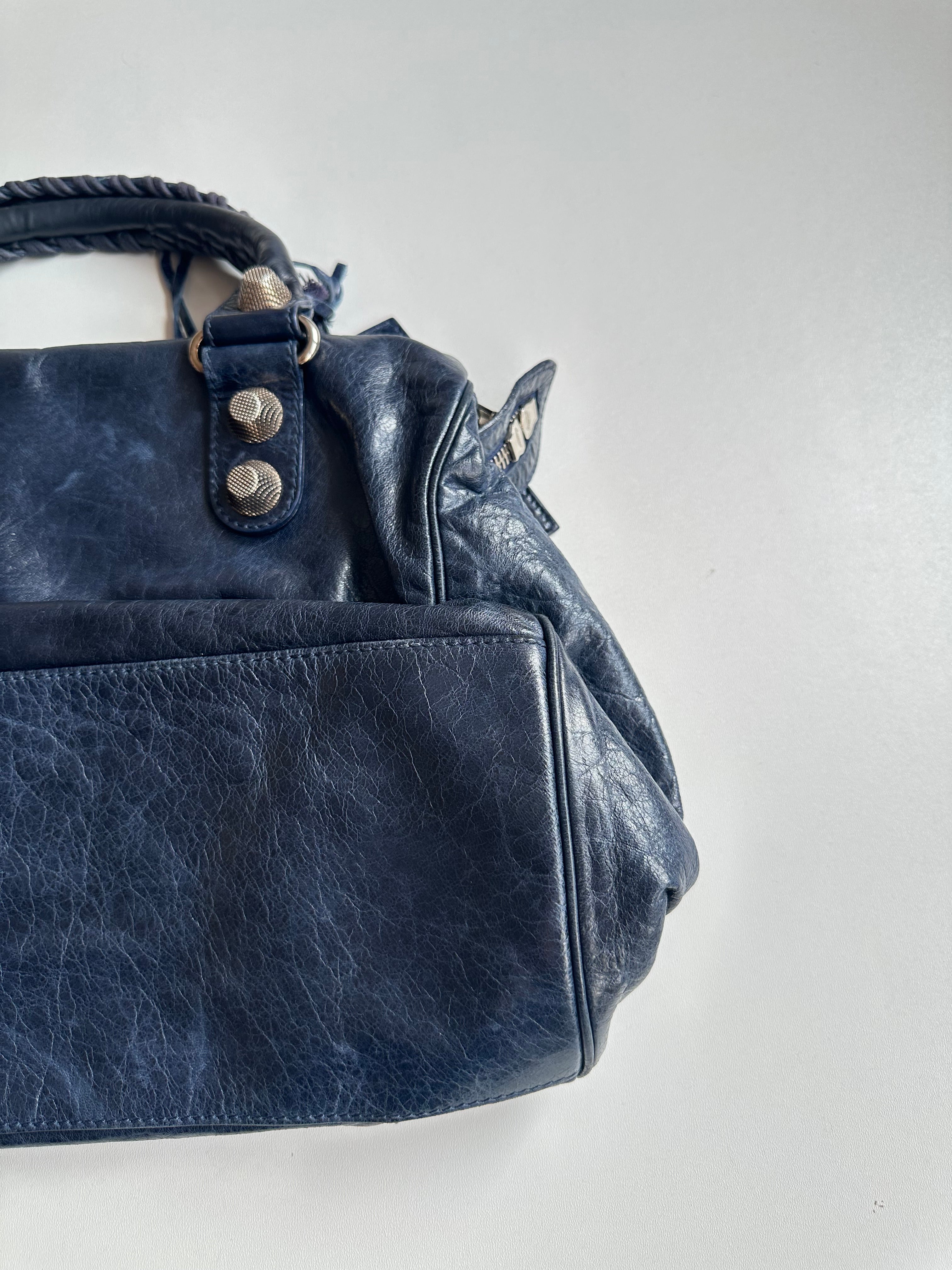 Vintage Balenciaga Midday Giant Bleu Mineral City Bag