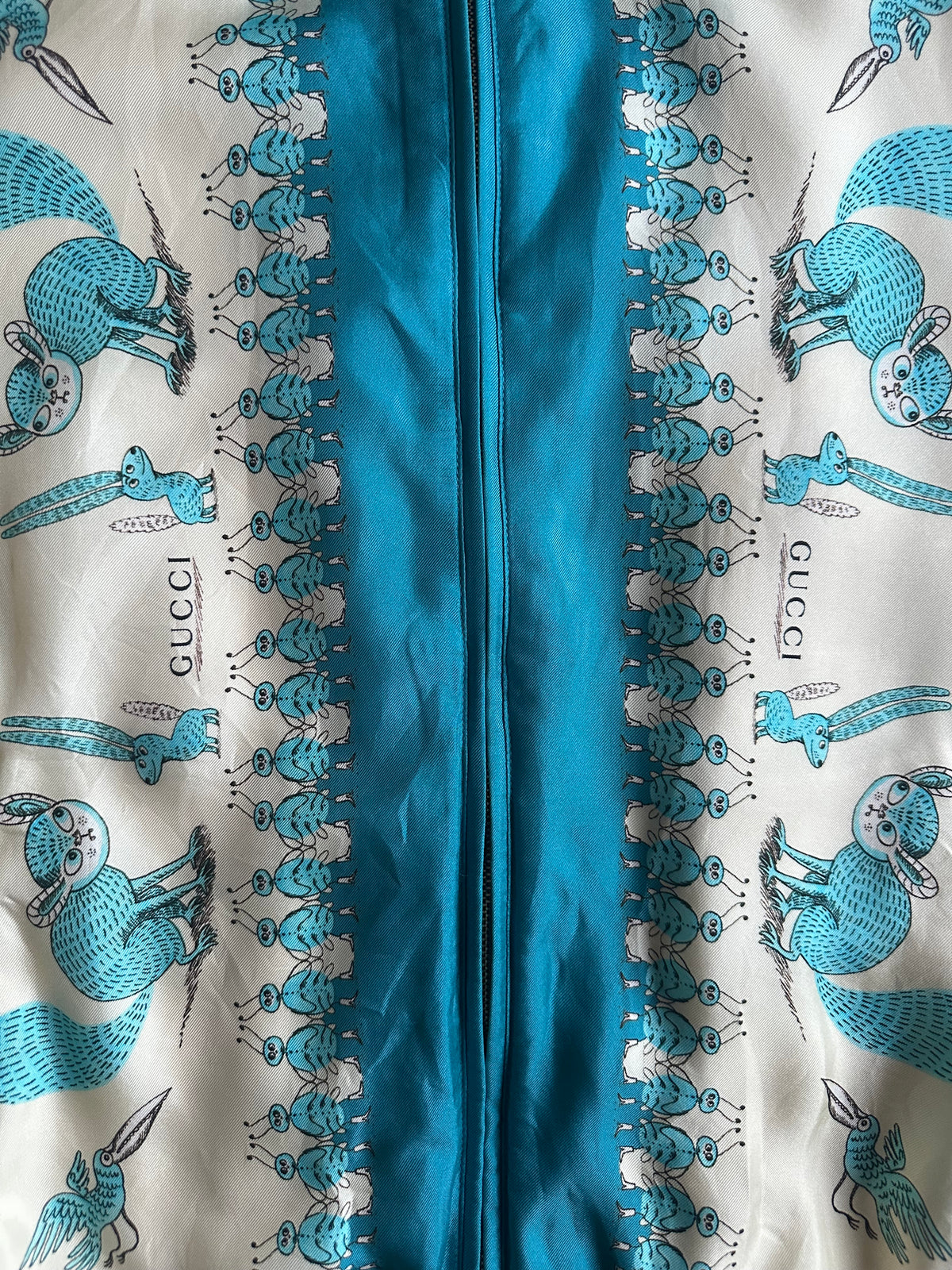 Gucci x Freya Hartas Silk Bomber Jacket