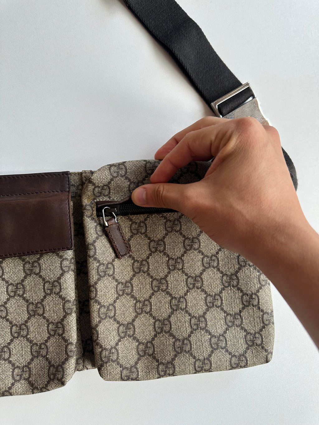 Gucci Vintage GG Monogram Belt Bag – Beige / Brown