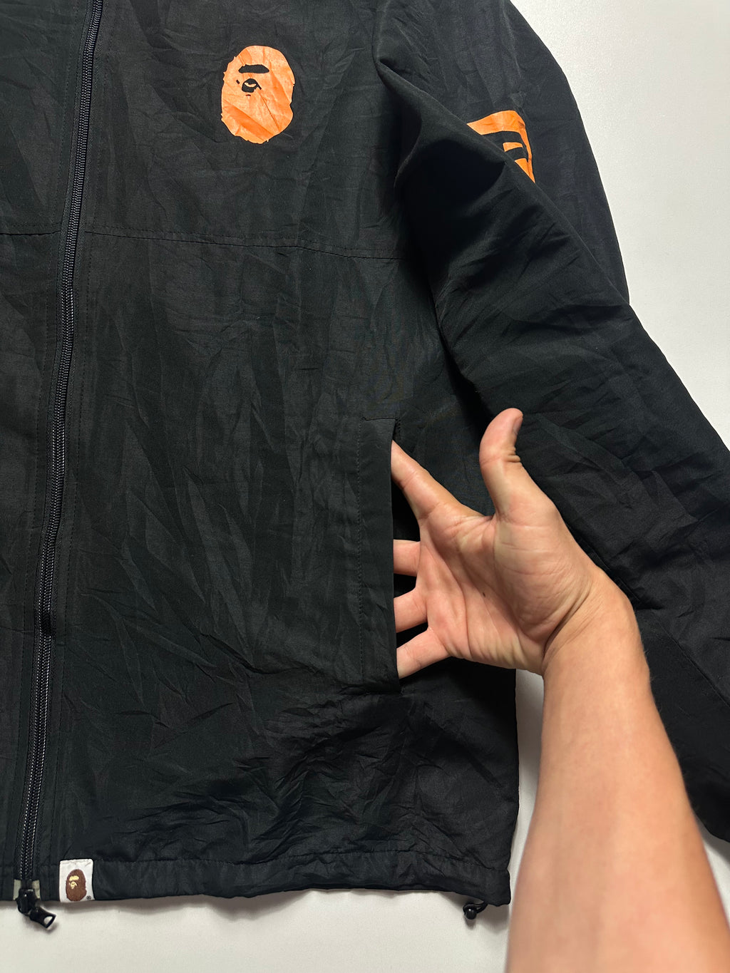 Bape Light Jacket Black/Orange - Size L