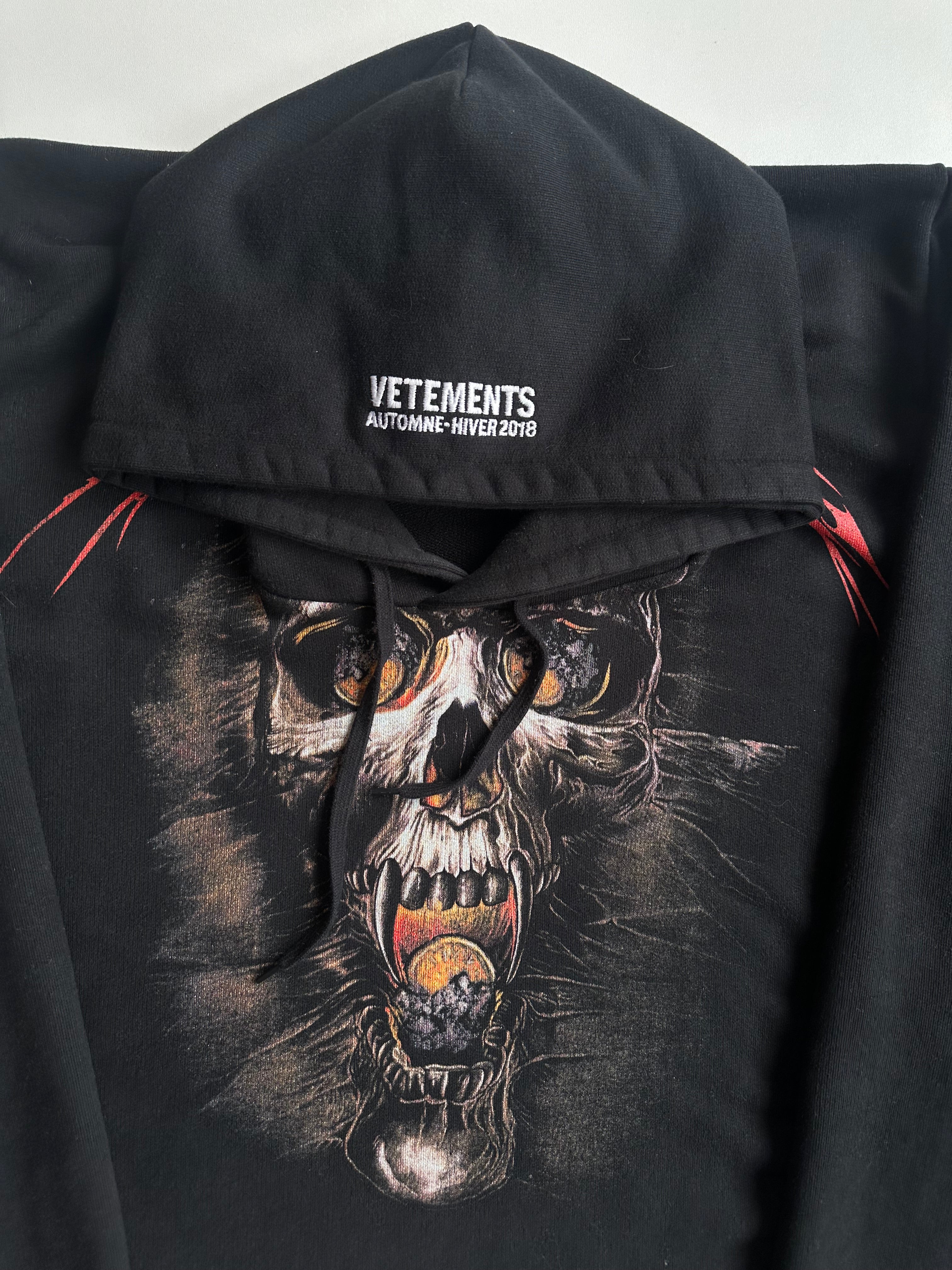 AW18 Vetements Misplaced Skull Hoodie – PGshop