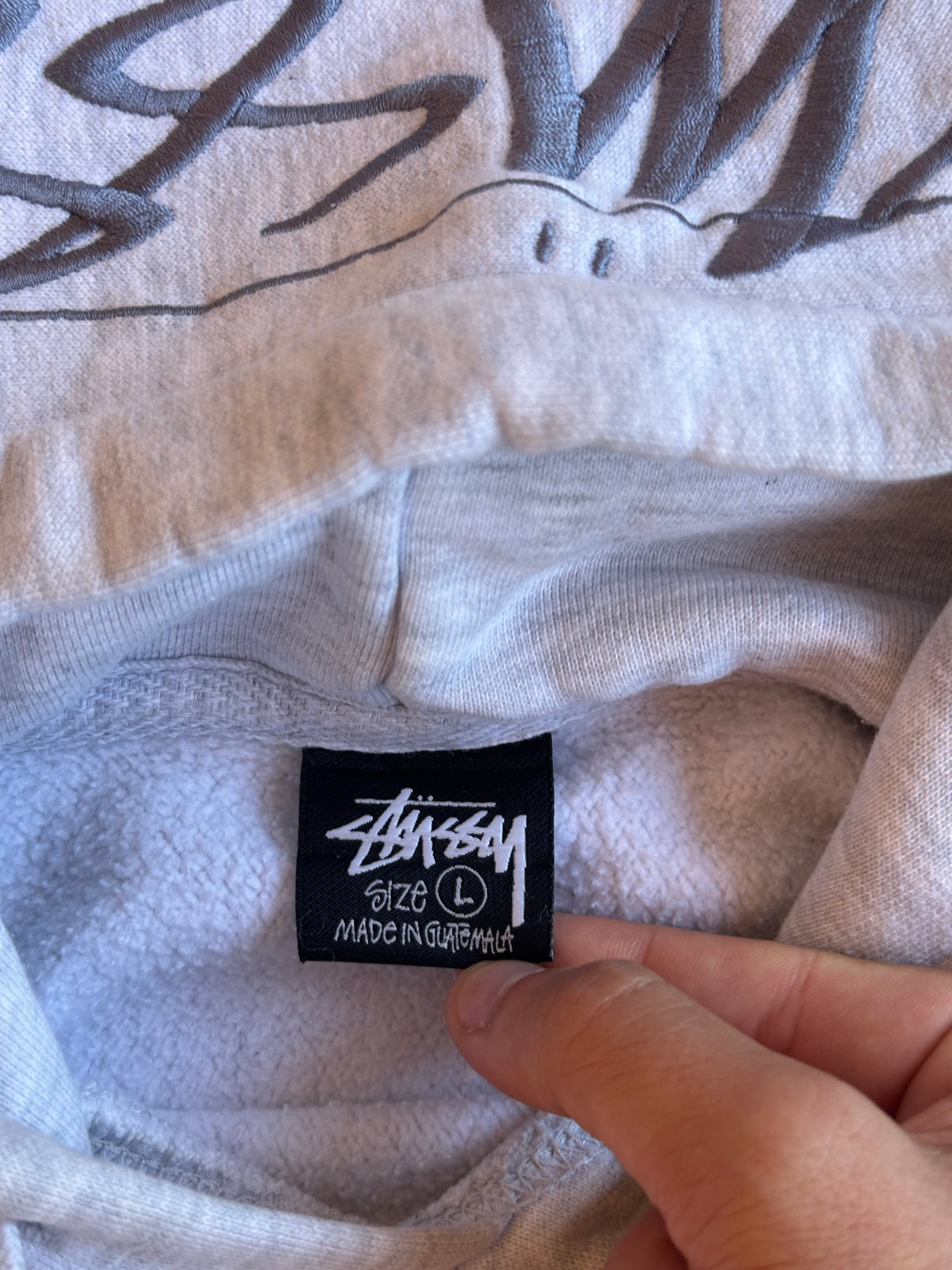 Stussy Smooth Stock Appliqué Hoodie Grey Heather