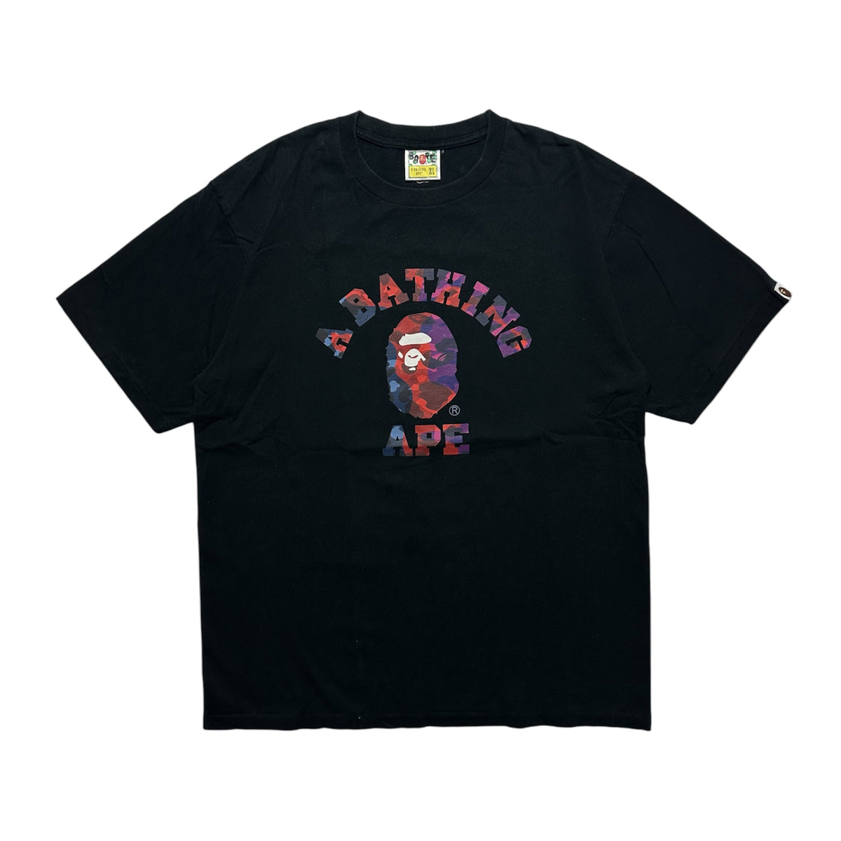 BAPE Color Camo Crazy College Tee Black – SS23 – Size XL