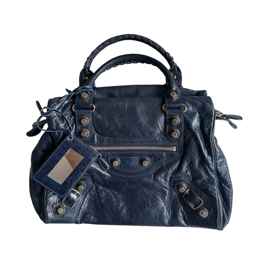 Vintage Balenciaga Midday Giant Bleu Mineral City Bag