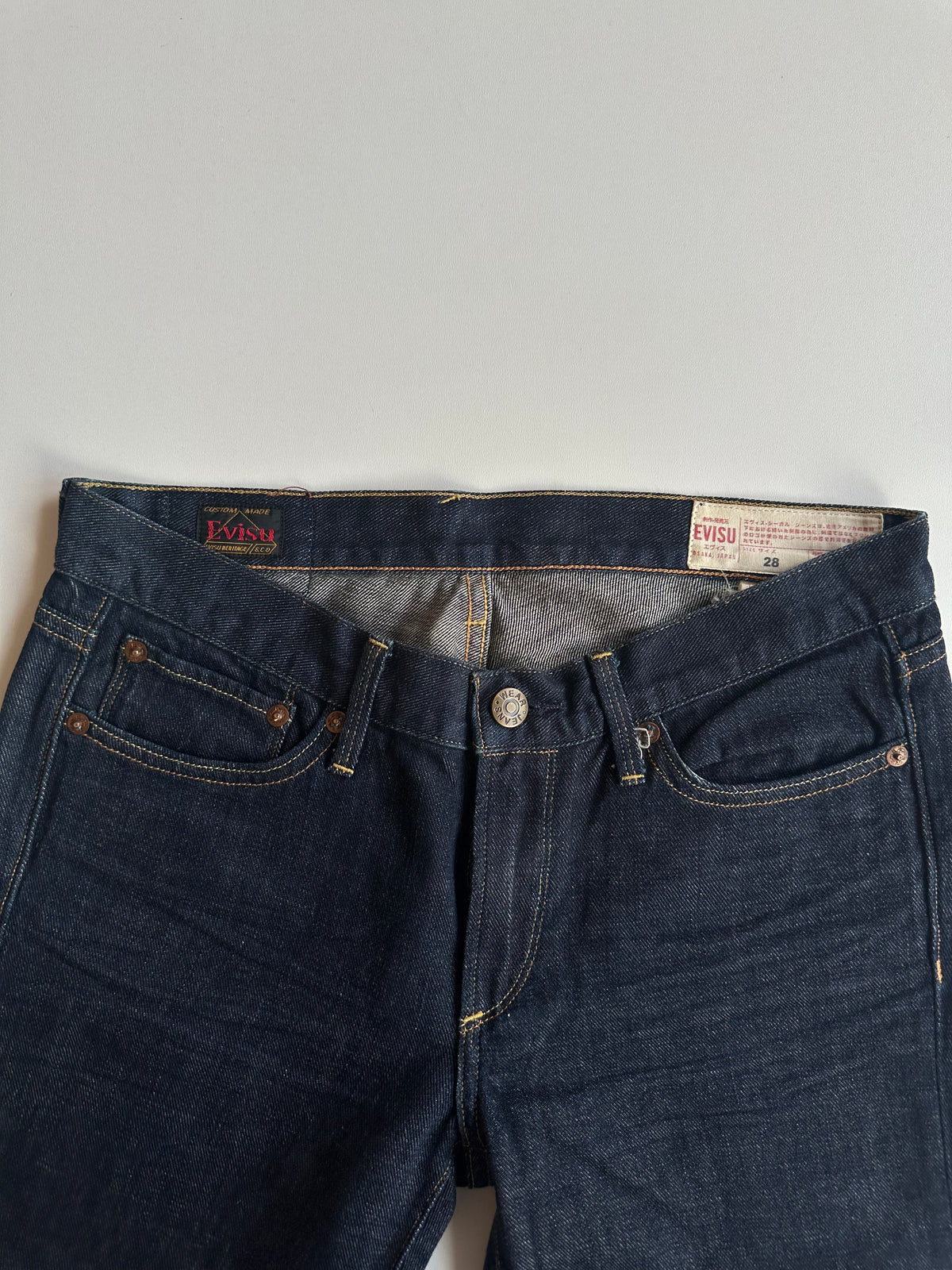 Vintage EVISU 10oz Purple Daicock Jeans Indigo