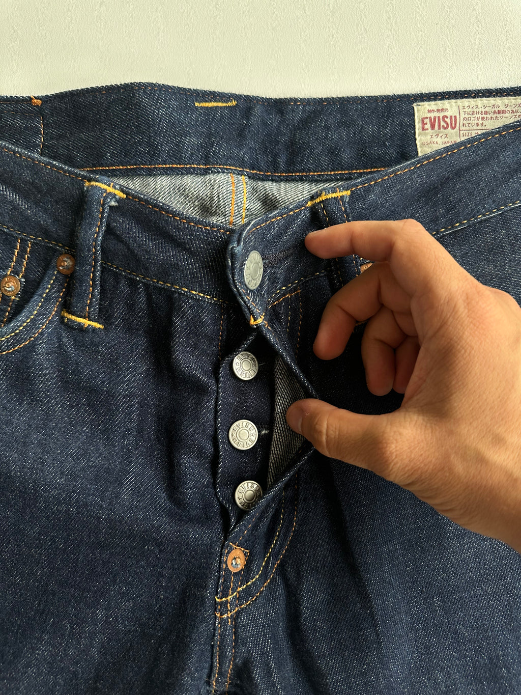 EVISU Graffiti Daruma Daicock Slim Fit Jeans #2010 Indigo – SS23 – W30 L34