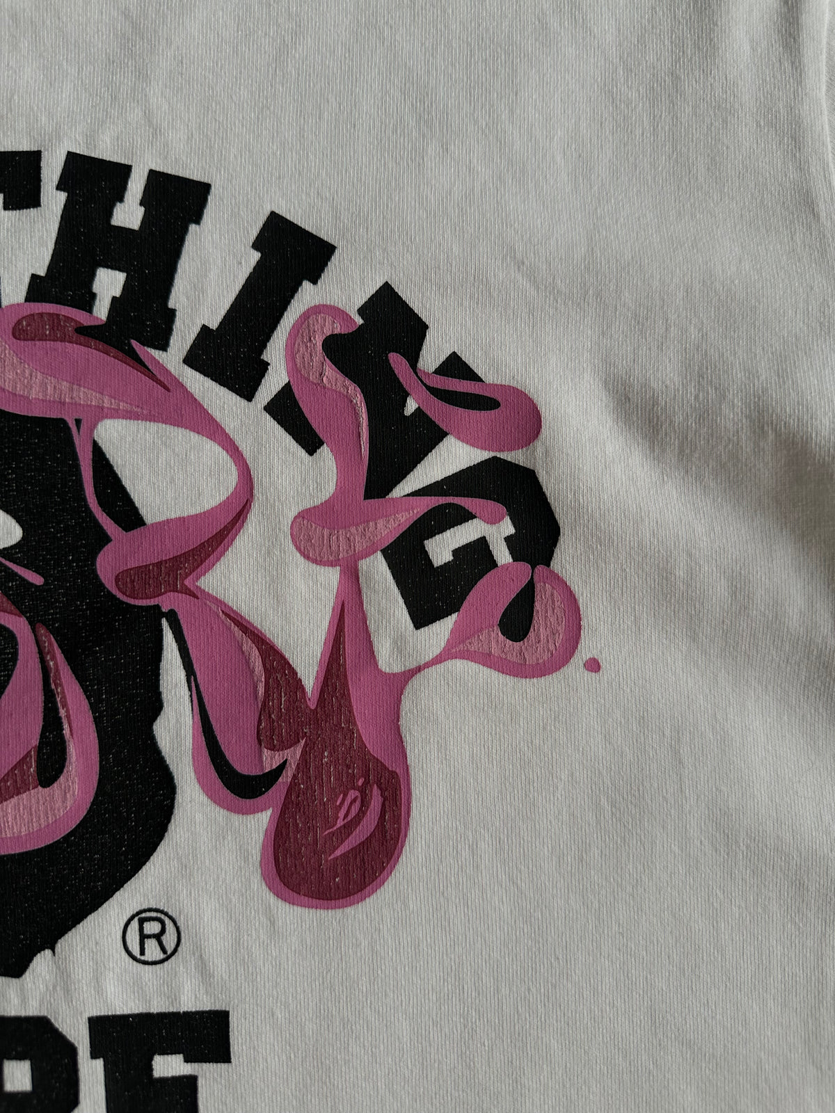 BAPE Marble Camo Liquid College Tee White / Pink – SS22 – Size M