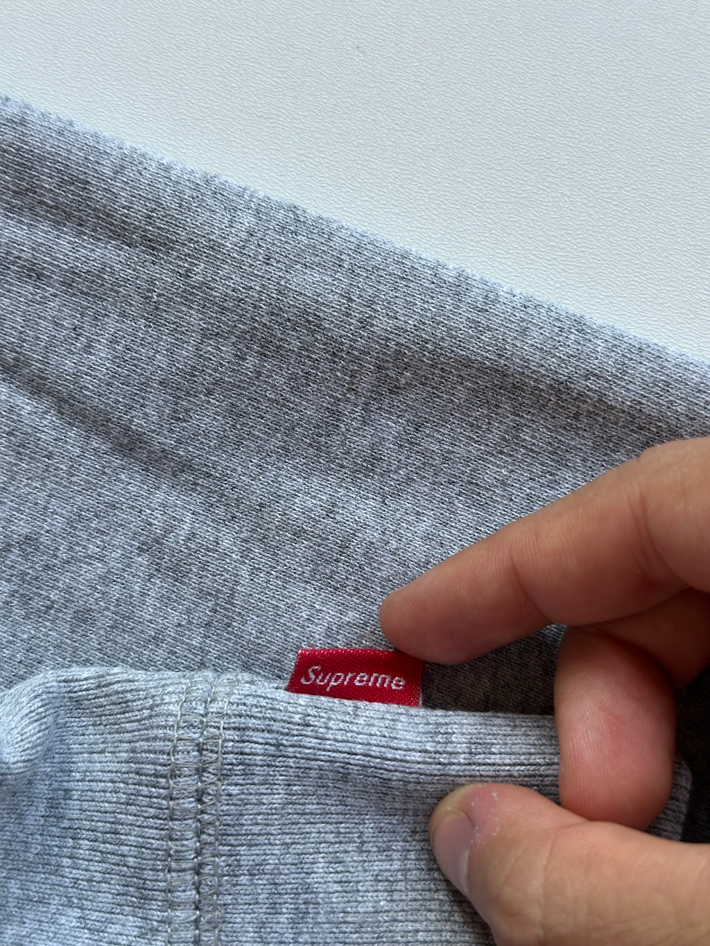Supreme Chenille Hooded Sweatshirt Heather Grey – SS19