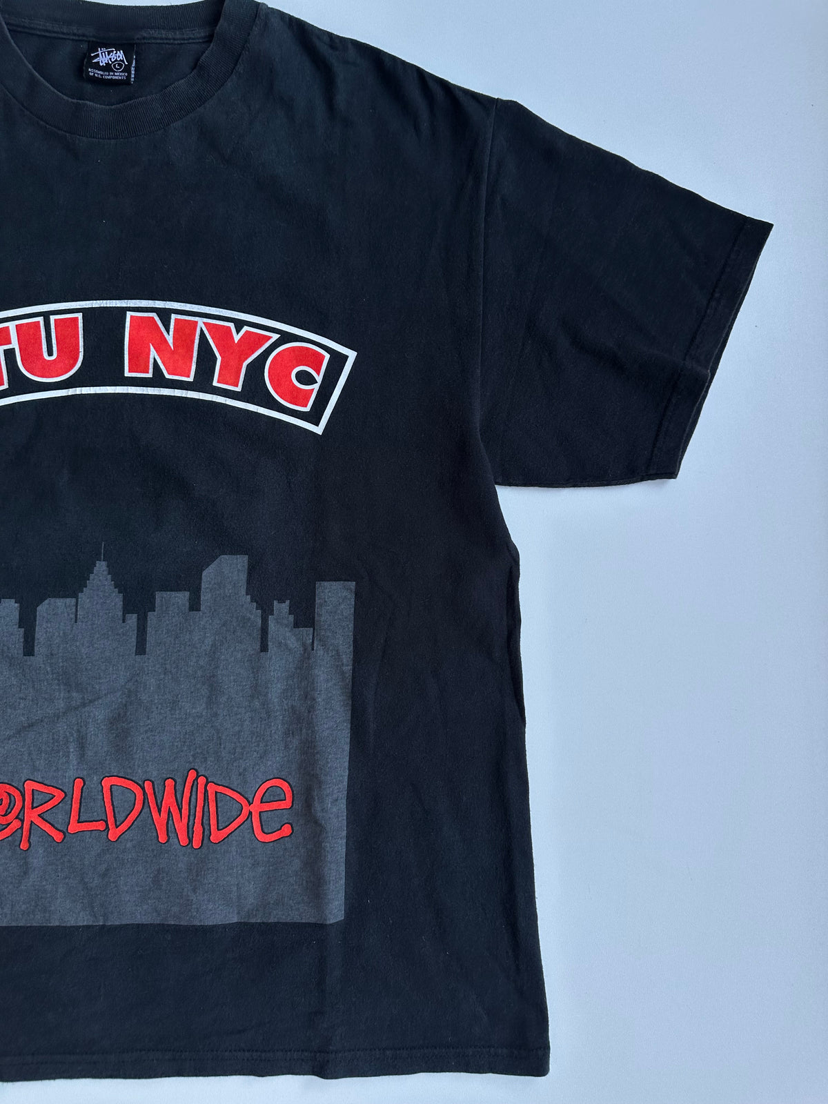 Vintage Stussy STU NYC Crown International Tee Black