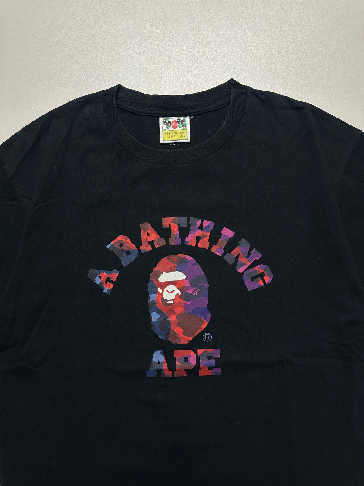 BAPE Color Camo Crazy College Tee Black – SS23 – Size XL