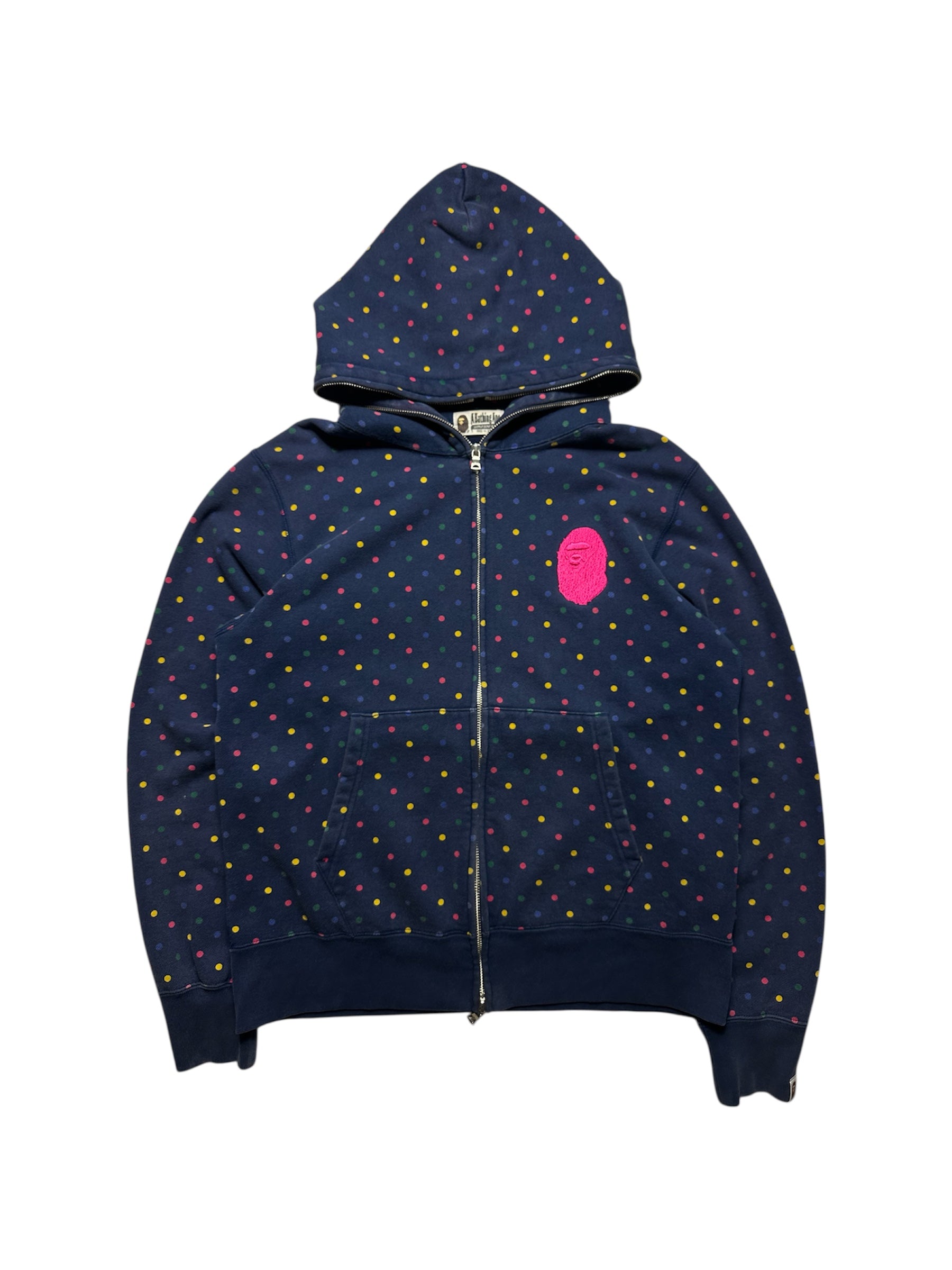Vintage Bape Polka Dot Zip Hoodie