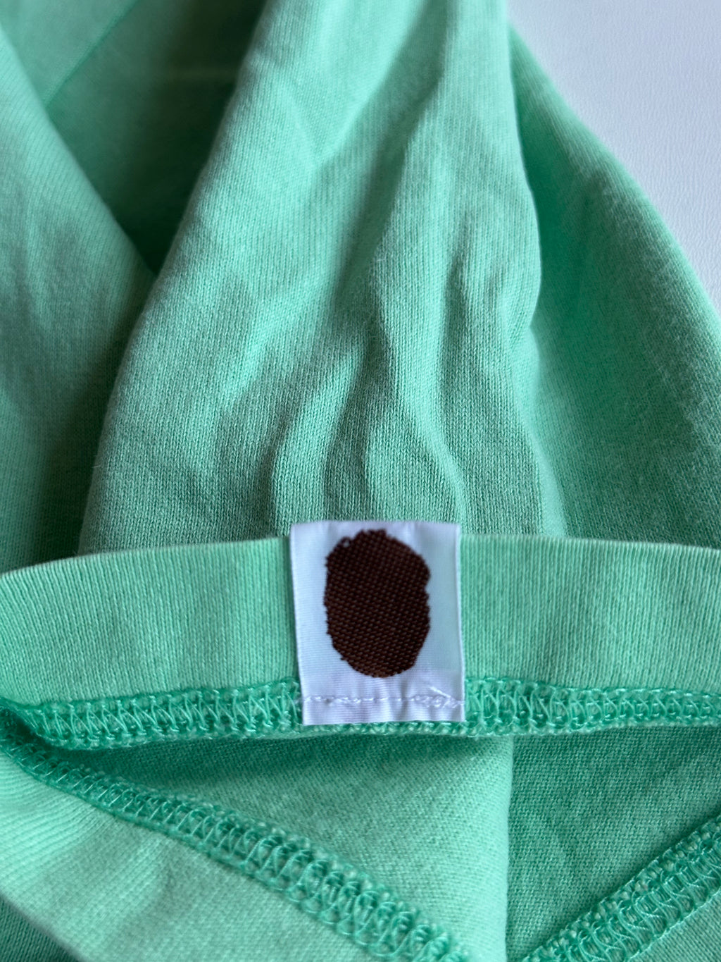 BAPE Varsity Logo Tee Mint Green / Pink