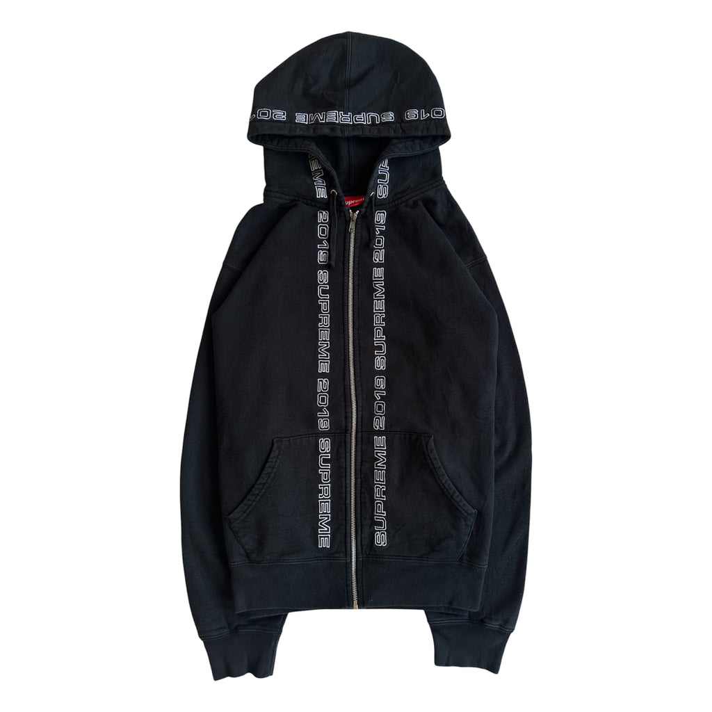Supreme Topline Zip Up Sweatshirt Black – SS19