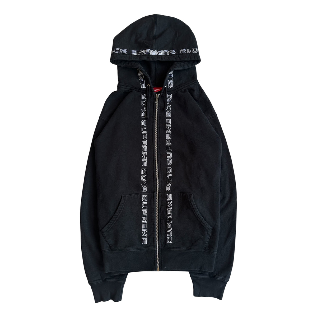 Supreme Topline Zip Up Sweatshirt Black – SS19