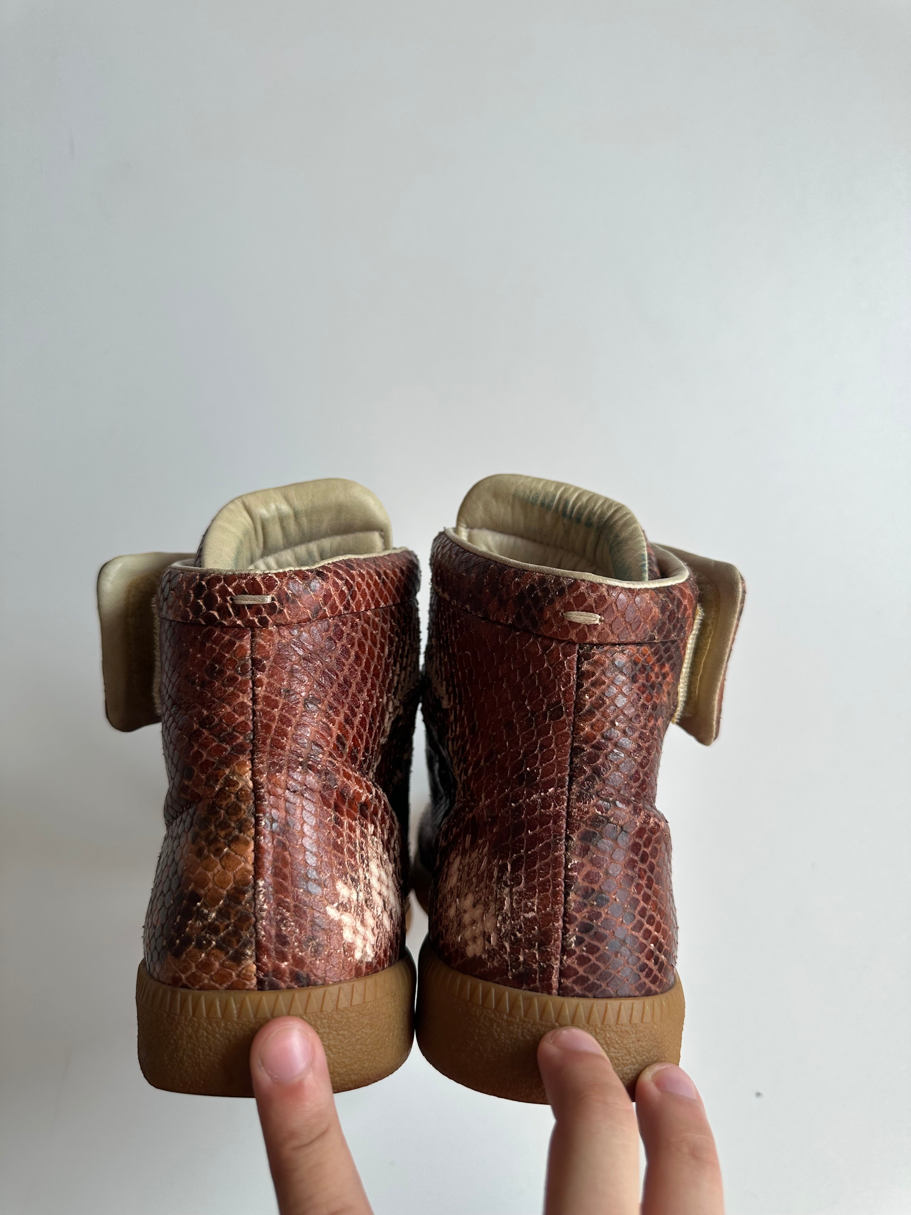 Vintage Maison Margiela Future High Snakeskin Sneakers