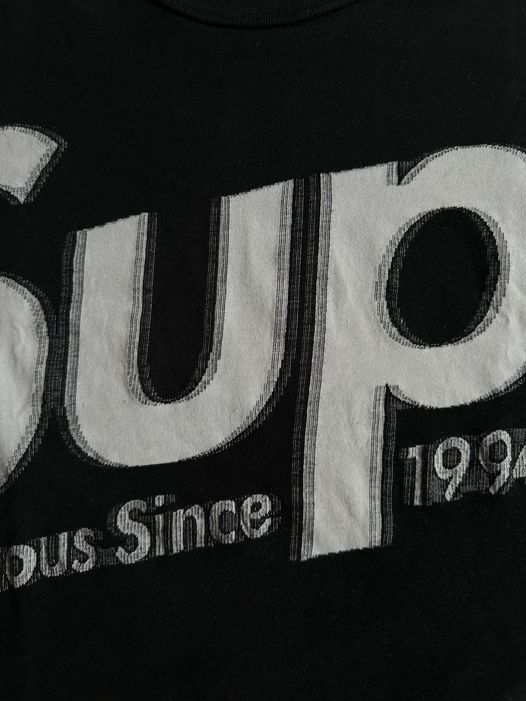 Supreme Intarsia Spellout S/S Top Black – SS21
