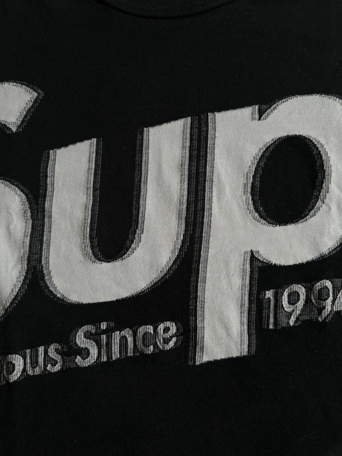 Supreme Intarsia Spellout S/S Top Black – SS21