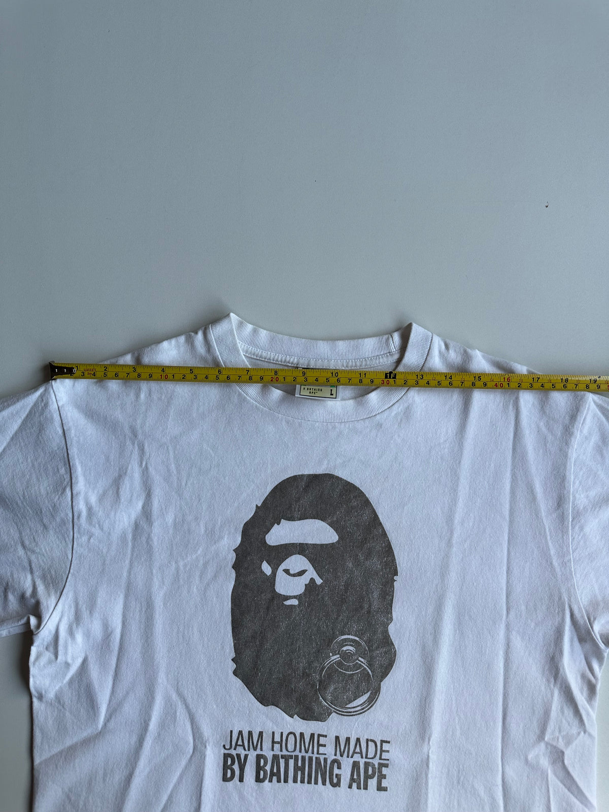 BAPE x JAM HOME MADE Ape Head T-Shirt White / Silver