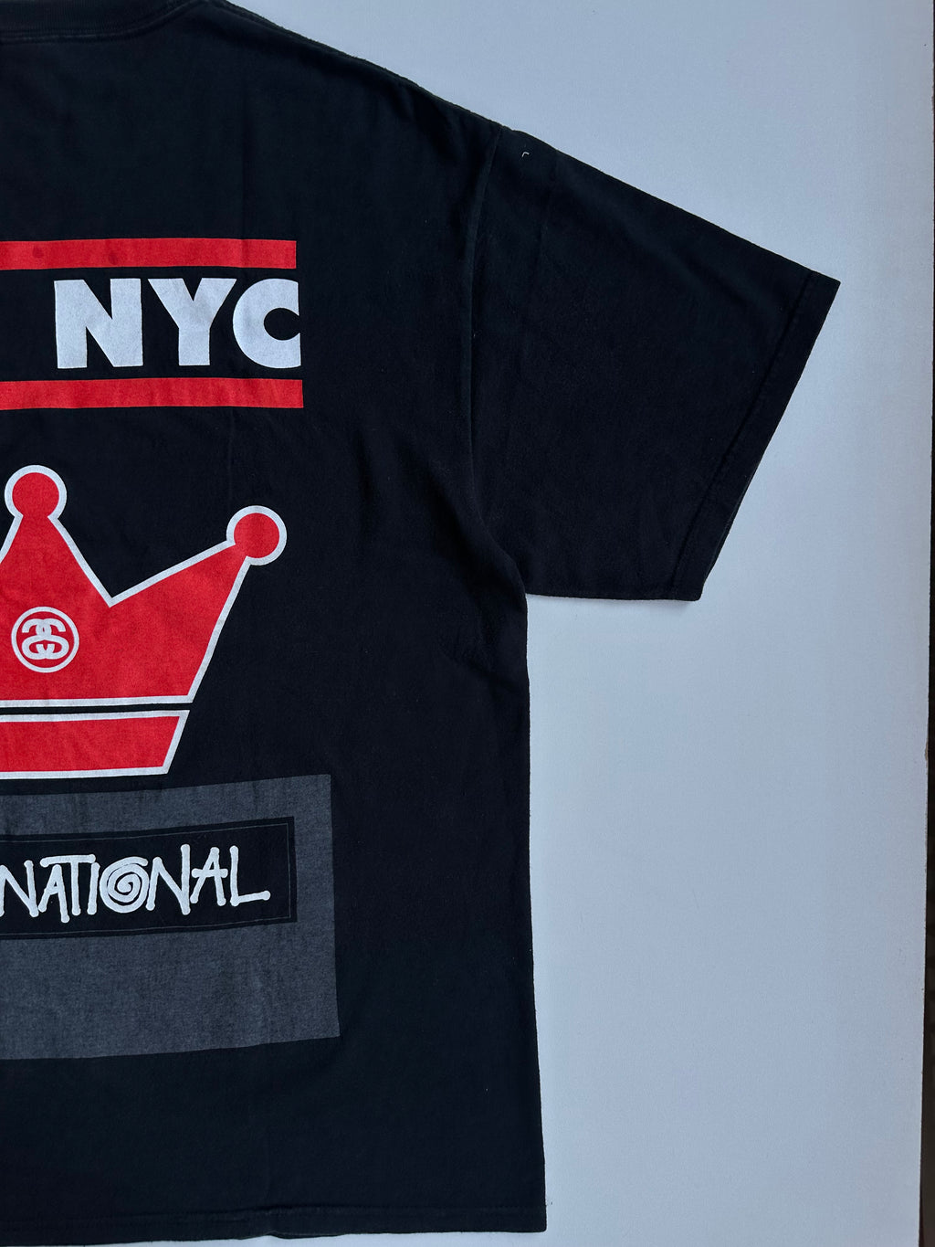 Vintage Stussy STU NYC Crown International Tee Black